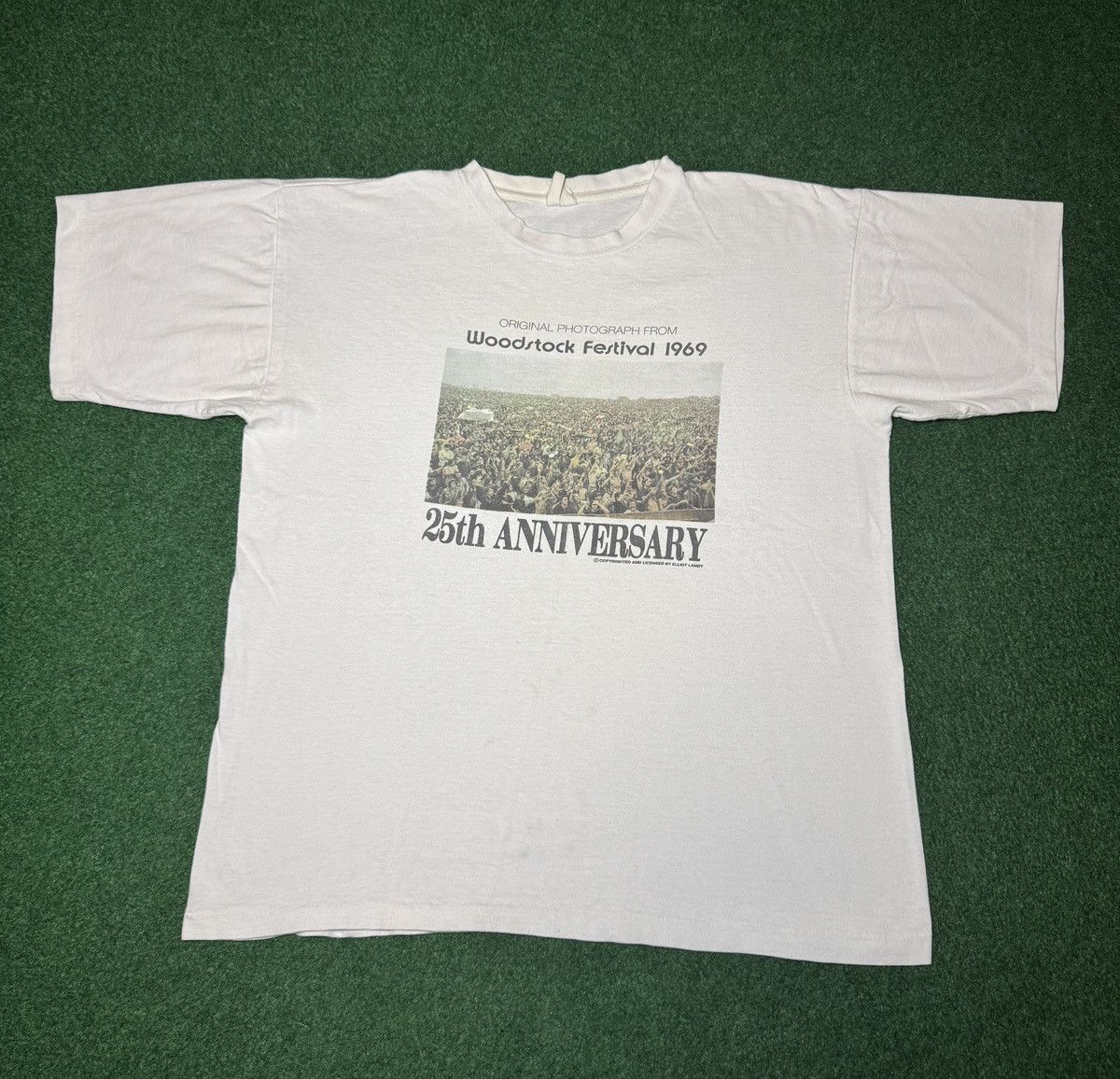 Vintage Vintage 90s Woodstock 1969 5th Anniversary Festival T Shirt Size US L / EU 52-54 / 3 - 1 Thumbnail