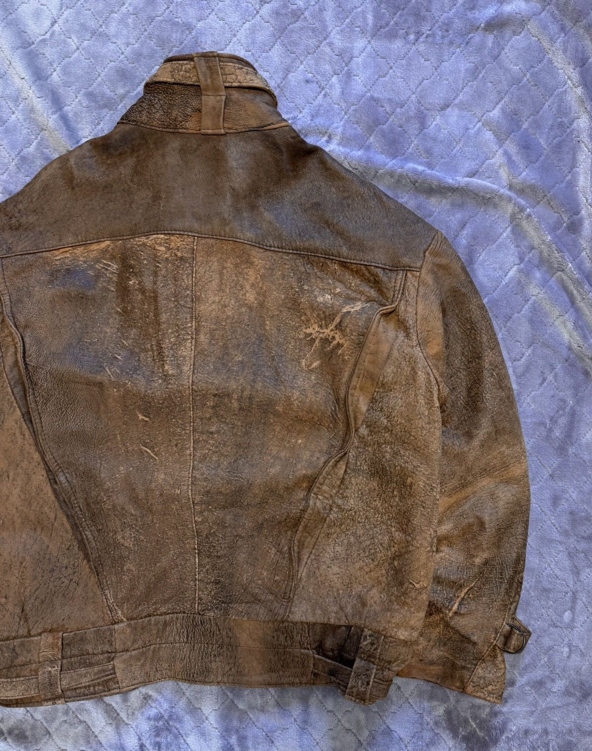 Vintage Vintage 1990s Avantgarde Leather Jacket Made in England Size US XL / EU 56 / 4 - 9 Thumbnail