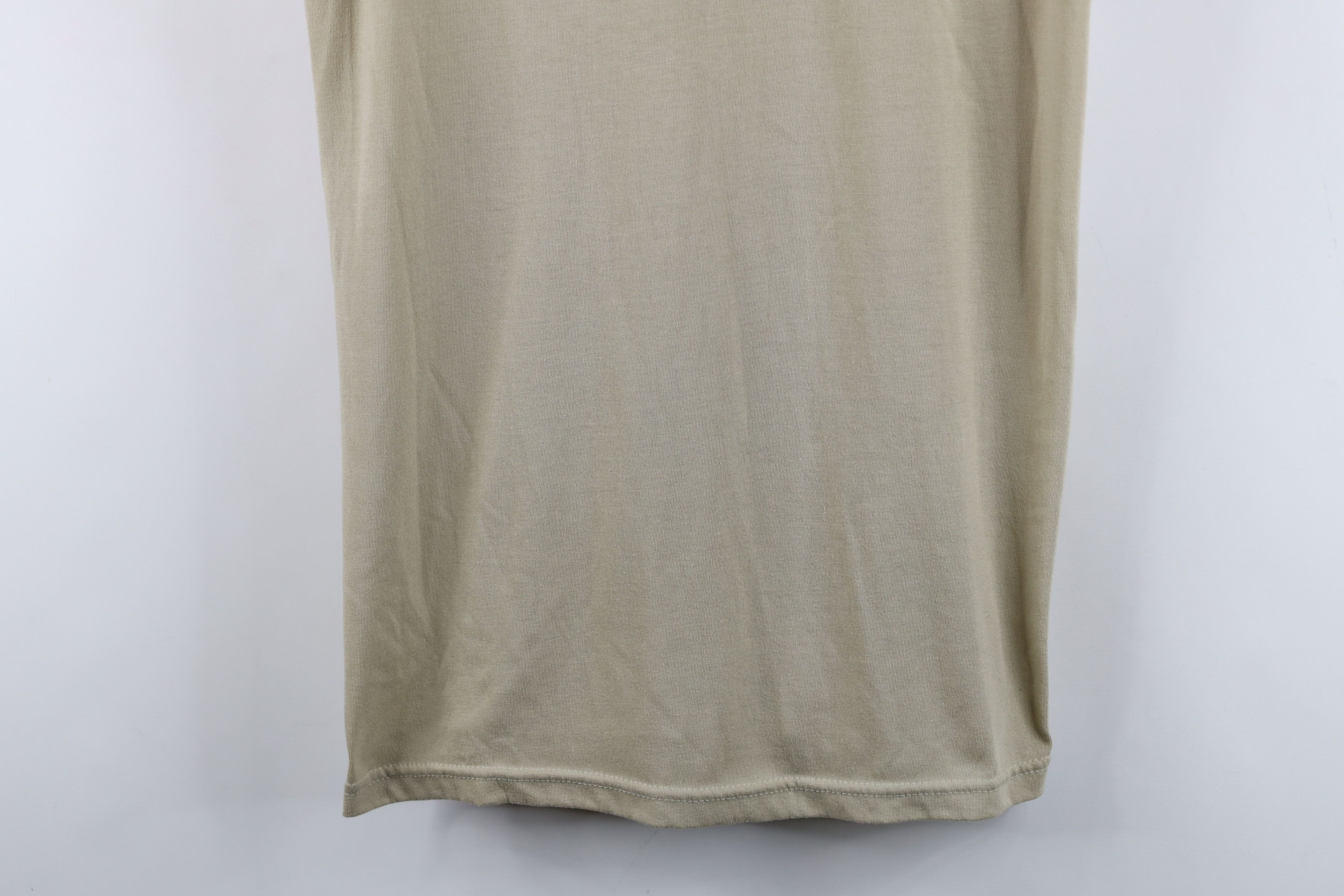 Vintage Vintage 90s Y2K Streetwear Blank Knit T-Shirt Beige USA Size US M / EU 48-50 / 2 - 3 Thumbnail