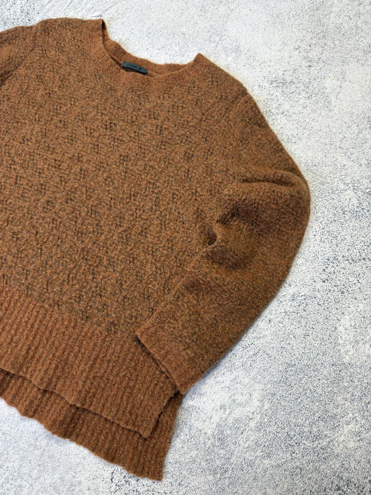 OSKA OSKA Premium Virgin Wool Knit Rich Brown Sweater Size M / US 6-8 / IT 42-44 - 4 Thumbnail