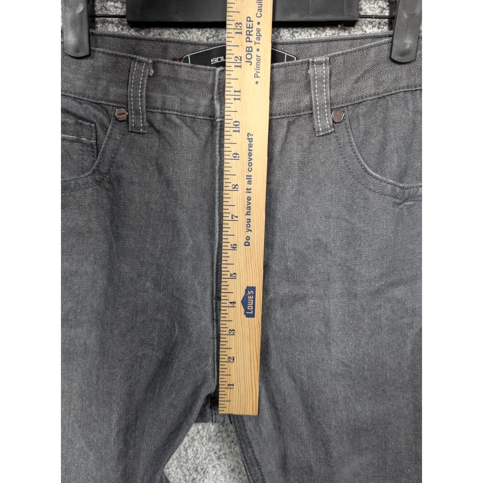 Southpole Southpole Jeans Mens 35x28.5 Gray Denim Straight Leg 5 Pocket Pants Size US 35 - 3 Thumbnail