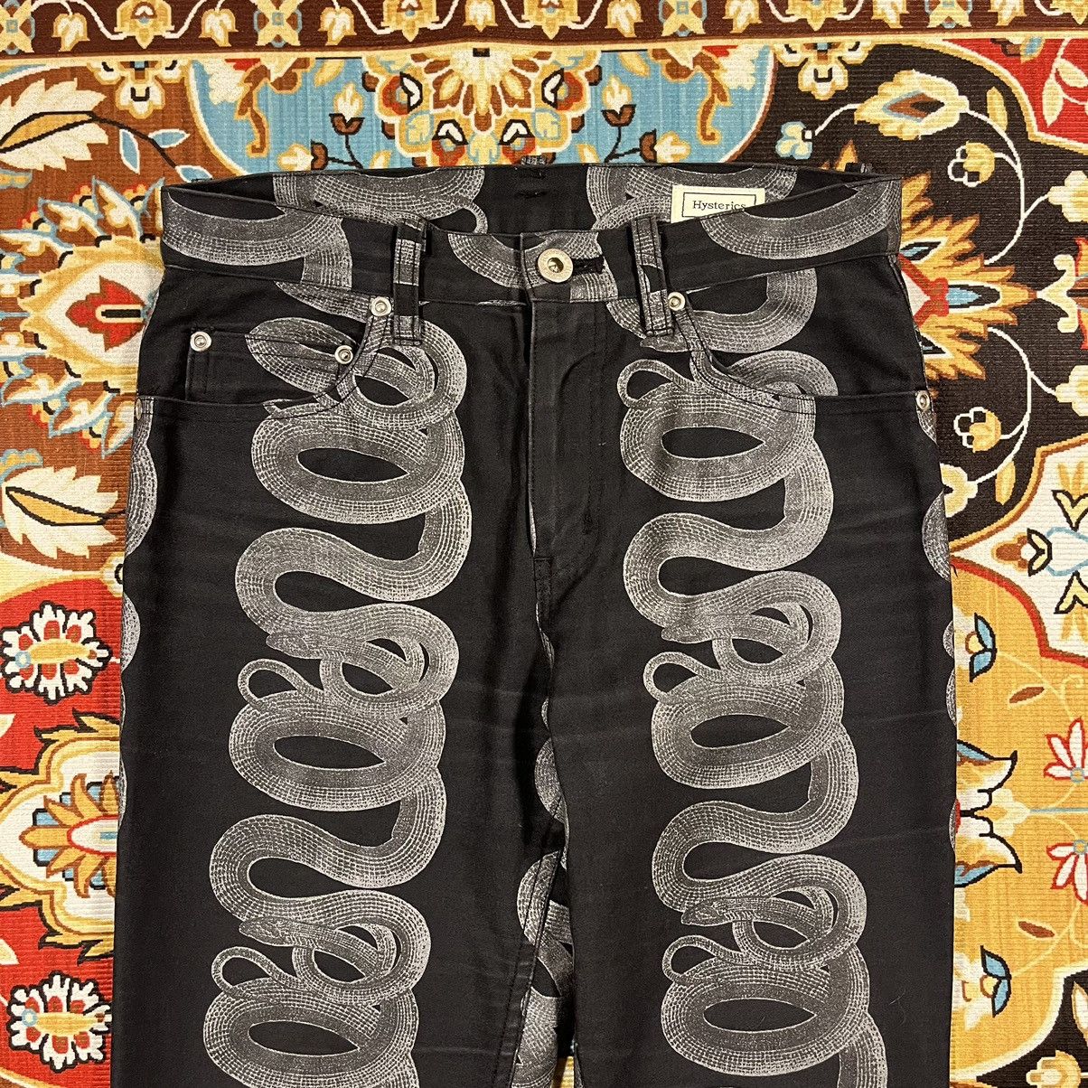 Hysteric Glamour Archive Hysteric Glamour Snake Print Denim Jeans Size 26" / US 2 / IT 38 - 3 Thumbnail
