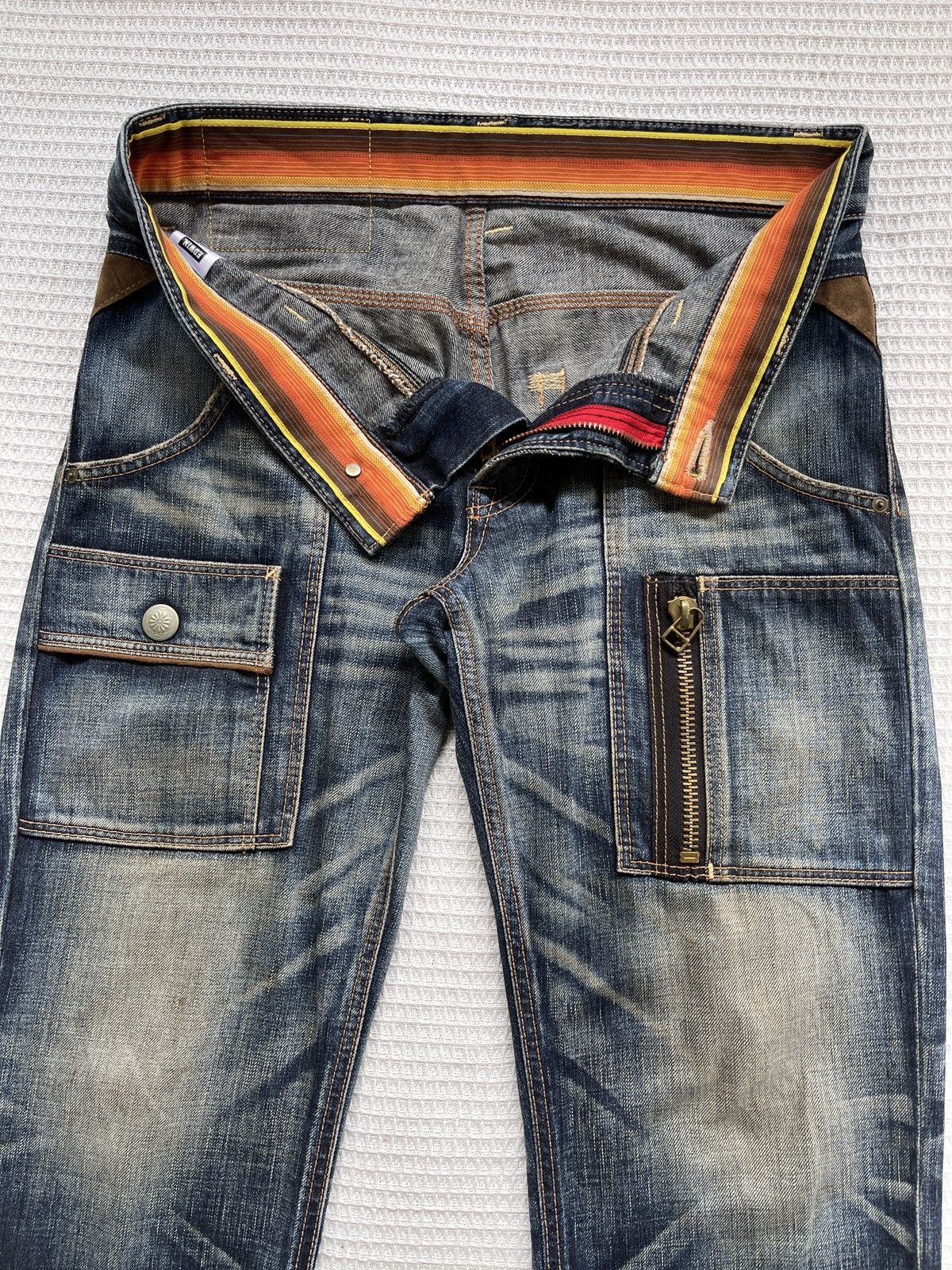 Edwin Last Drop🔥Rare🔥Vintage EDWIN BLUE TRIP Bush Pant Jeans Size US 33 - 5 Thumbnail