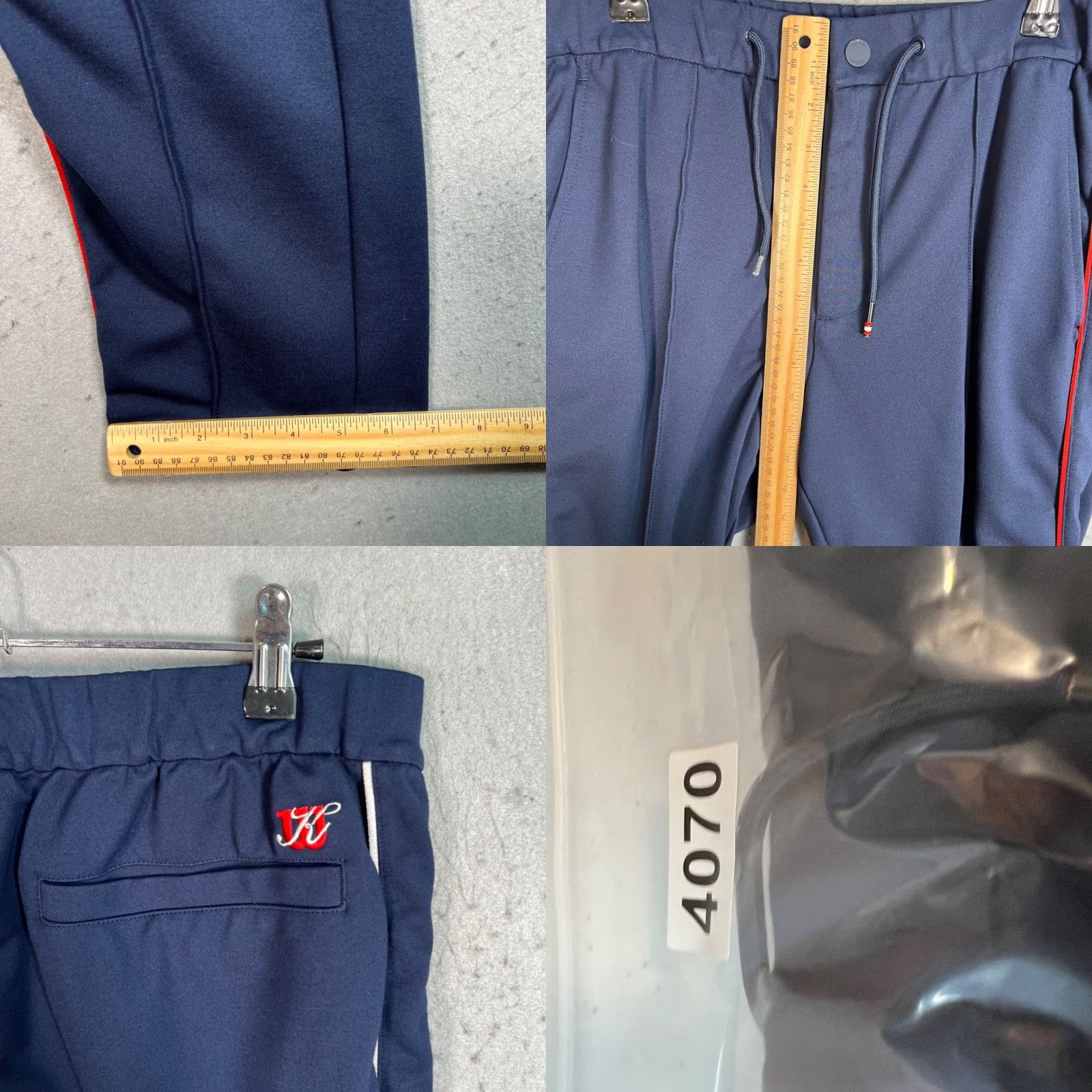 Kith Kith x Wilson Mens Track Pants Navy Blue Drawstring M Regular Size US 31 - 8 Thumbnail