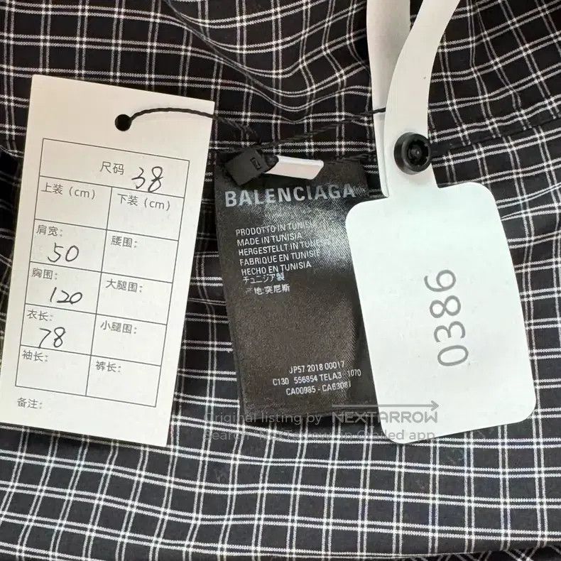 Balenciaga Balenciaga Plaid Bullet Rain Print Short Sleeve Shirt Size Size XS / US 0-2 / IT 36-38 - 3 Thumbnail