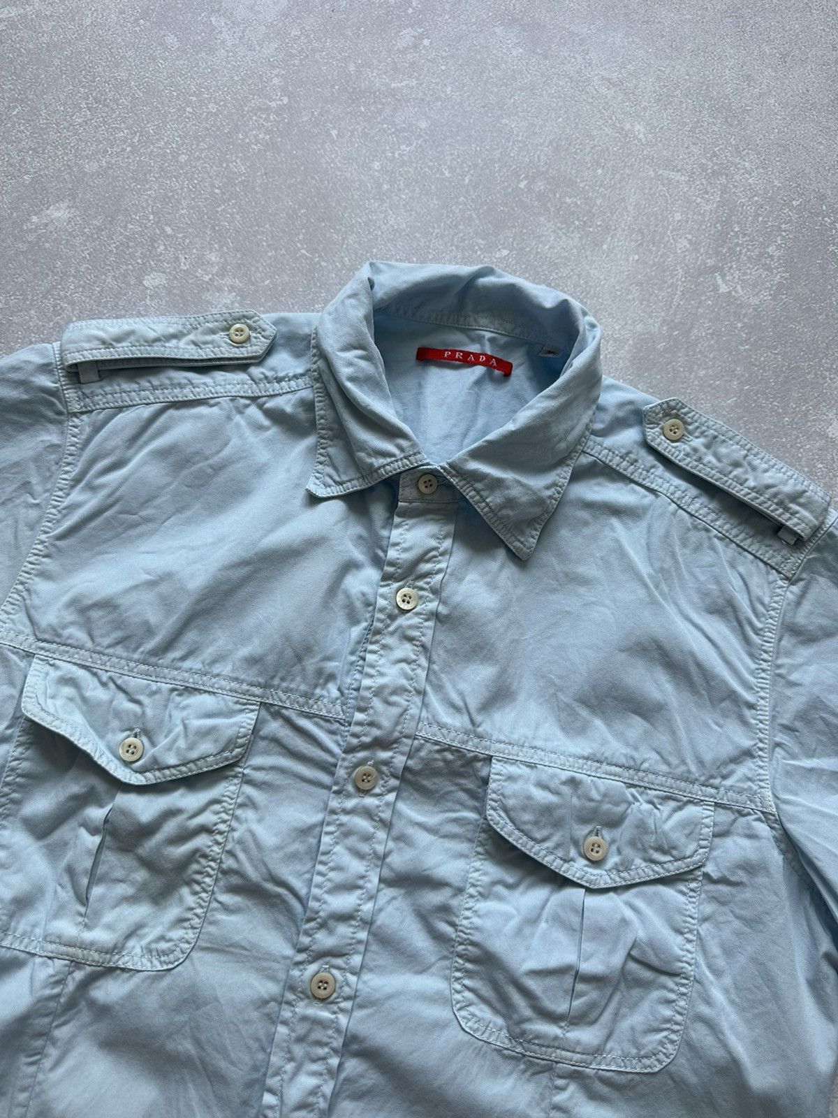 Prada short sleeve shirts for women Prada Blue size 39 Size M / US 6-8 / IT 42-44 - 3 Thumbnail