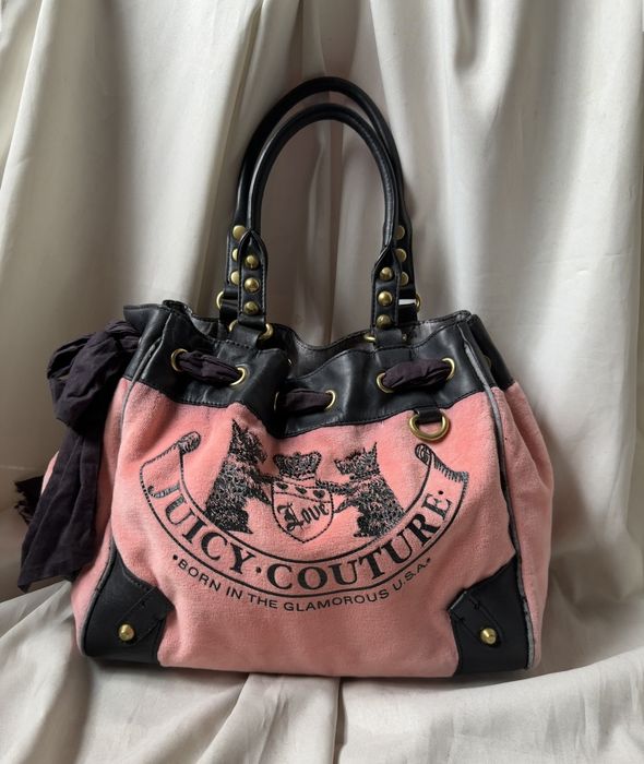 Vintage Juicy Couture Vintage Pink Scottie Classic Daydreamer Bag