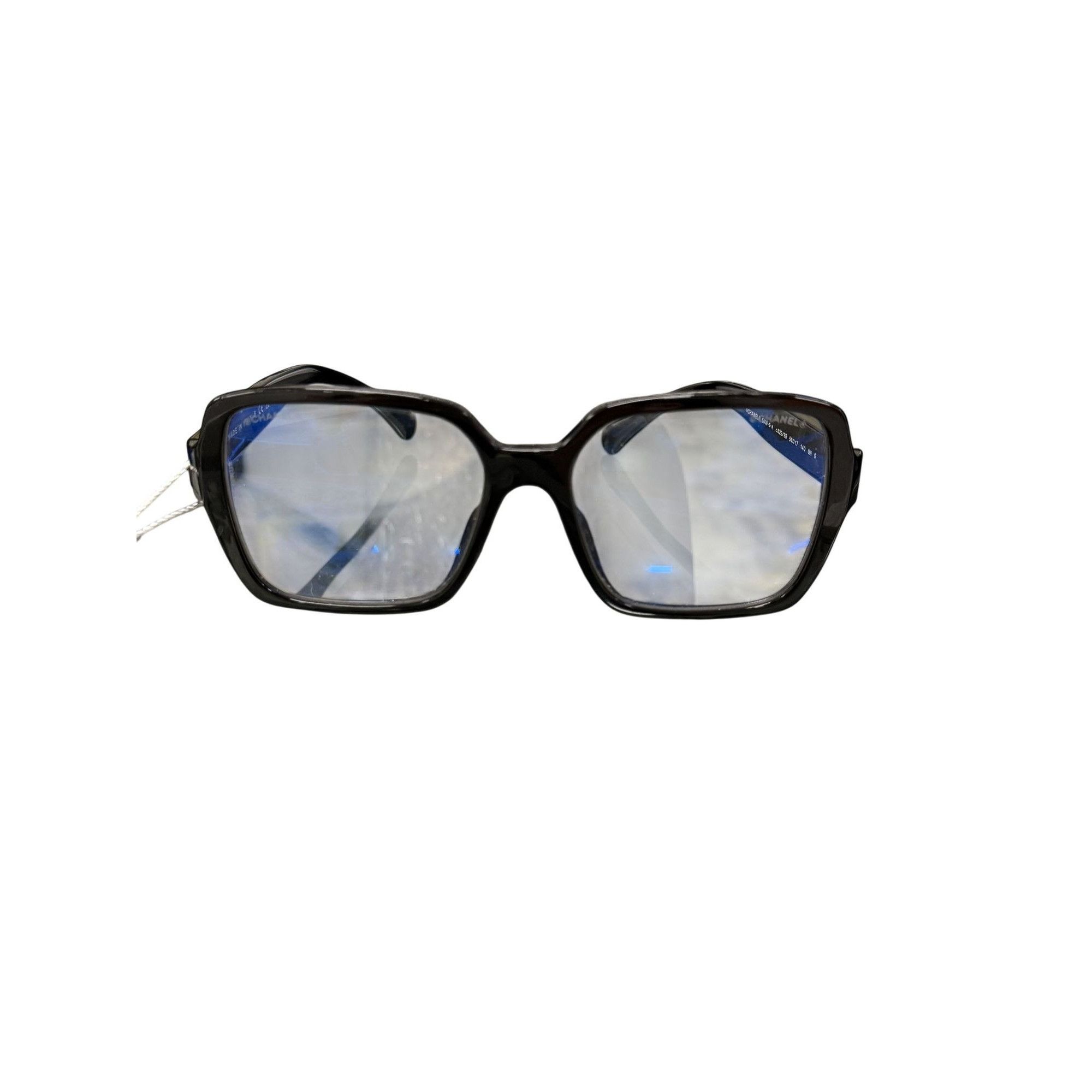 Chanel Chanel 5408 Square Eyeglasses Black Frame Clear Lenses Made Size ONE SIZE - 1 Thumbnail