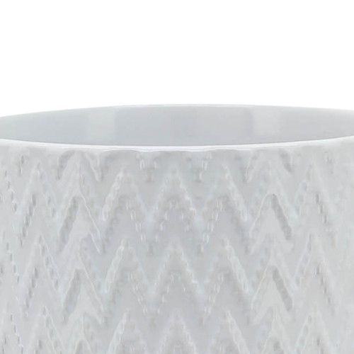 Designer × Homemade 5" CHEVRON PLANTER W/ STAND, WHITE Size US L / EU 52-54 / 3 - 7 Thumbnail