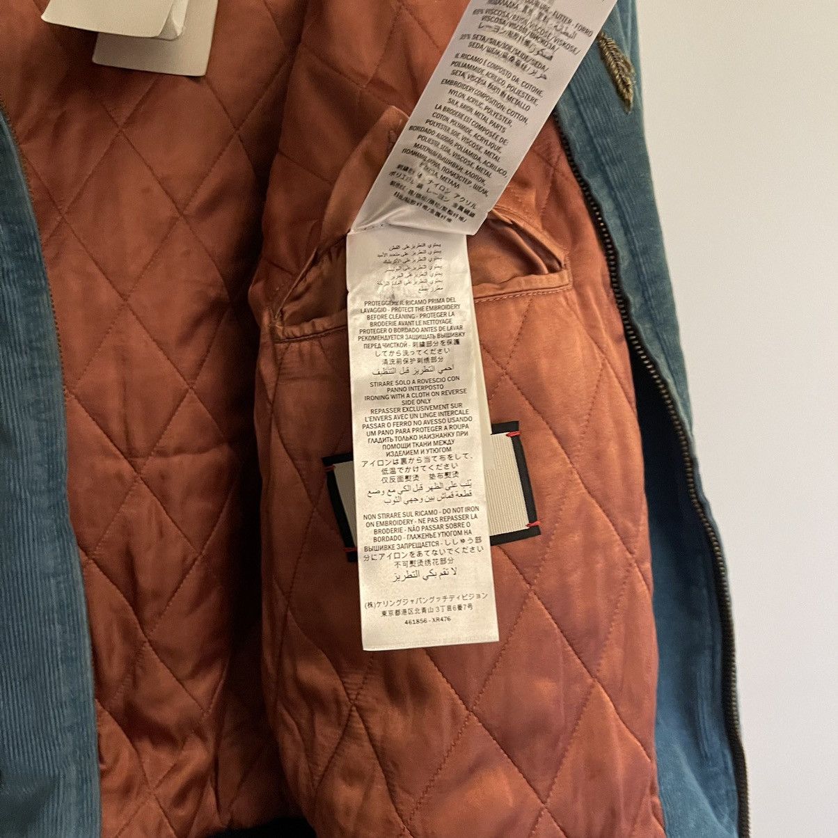 Gucci GUCCI Dragon Embroidered Corduroy Bomber Jacket M Size US M / EU 48-50 / 2 - 14 Thumbnail