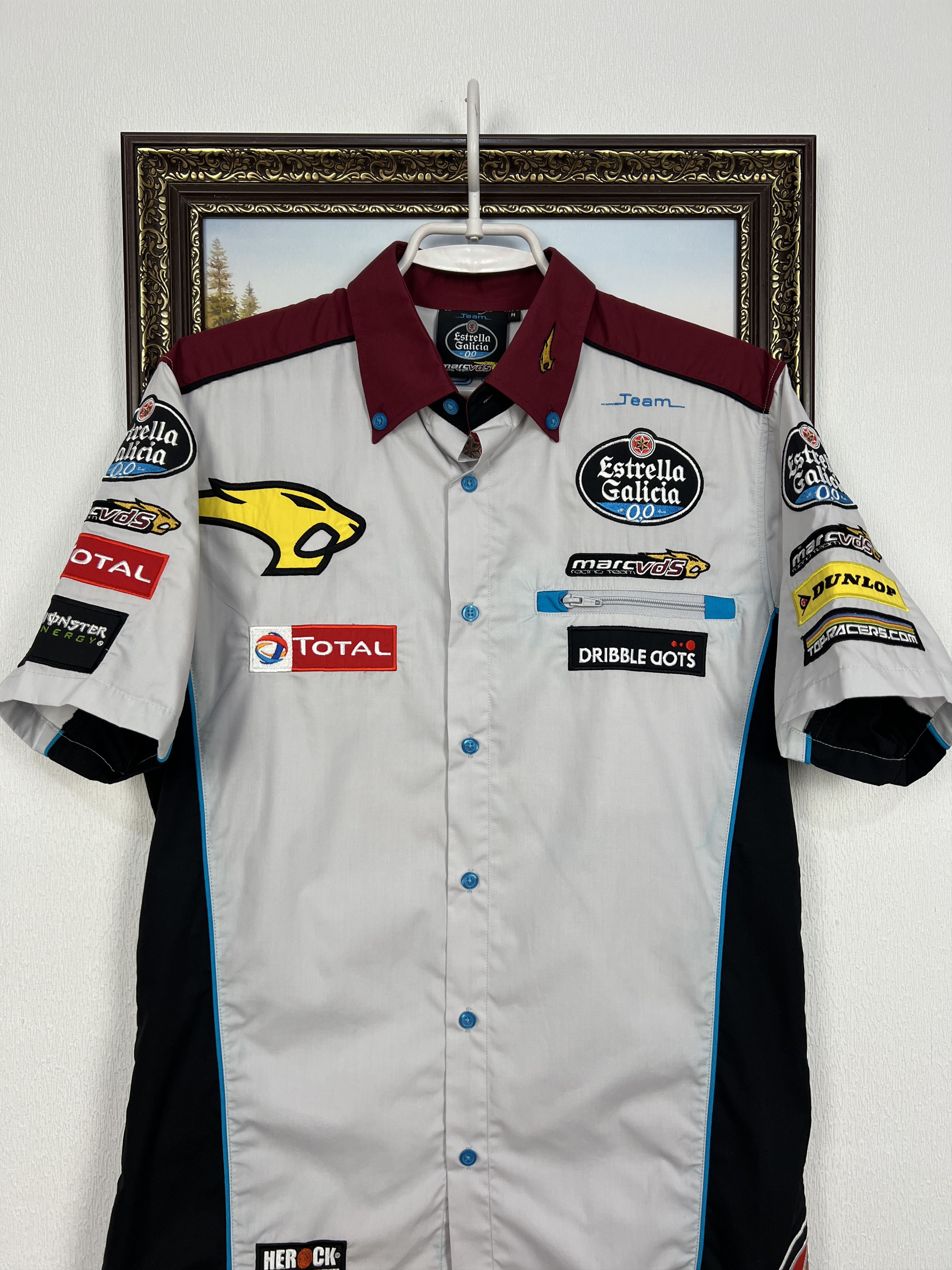 NASCAR Official Marc Vds Moto Racing Team Mens Shirt Polo NASCAR Size US M / EU 48-50 / 2 - 2 Thumbnail
