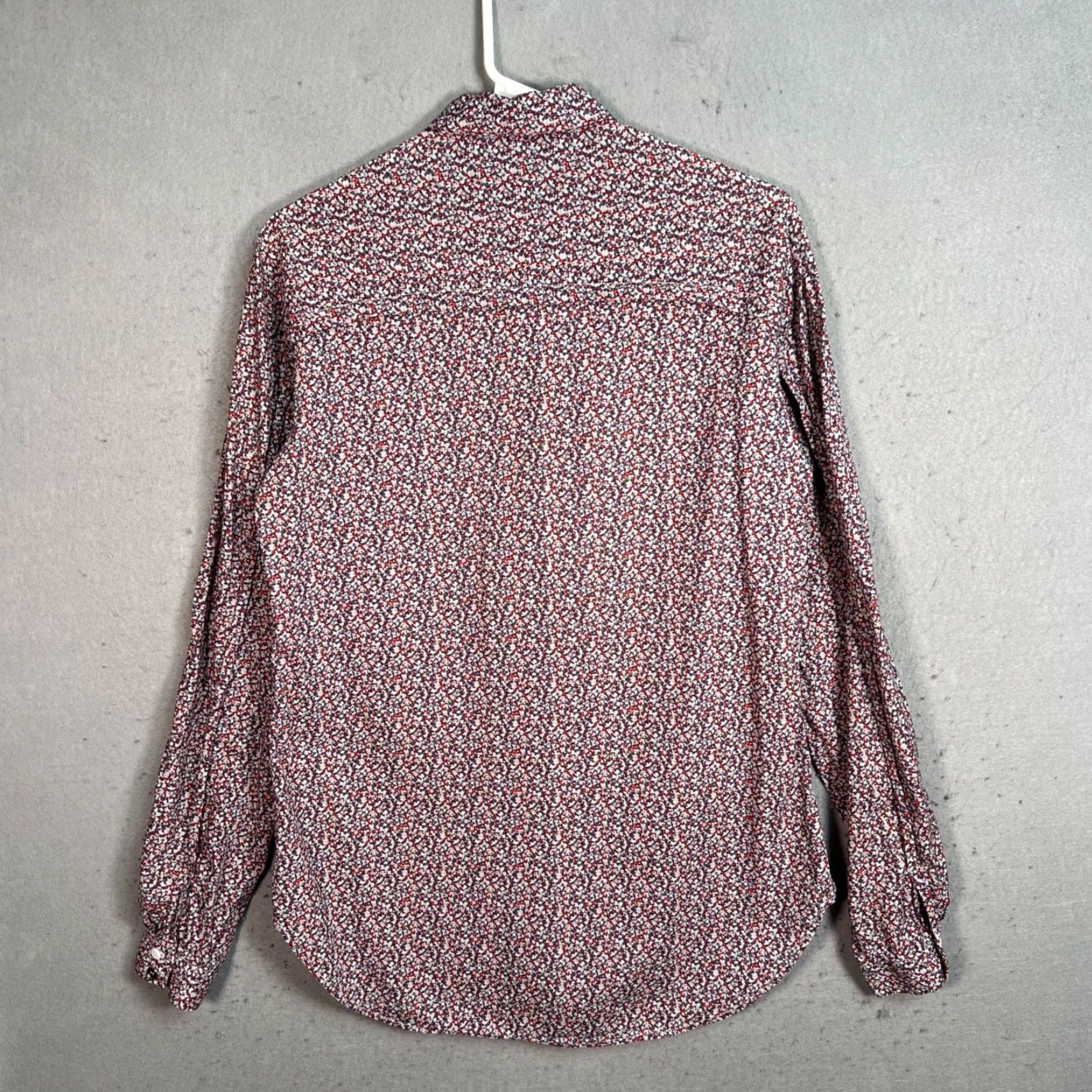 Vintage VINTAGE M.Patmos Womens Floral Button-Down Shirt XS Red White Blue Cotton Shirt Womens XS Size XS / US 0-2 / IT 36-38 - 2 Thumbnail