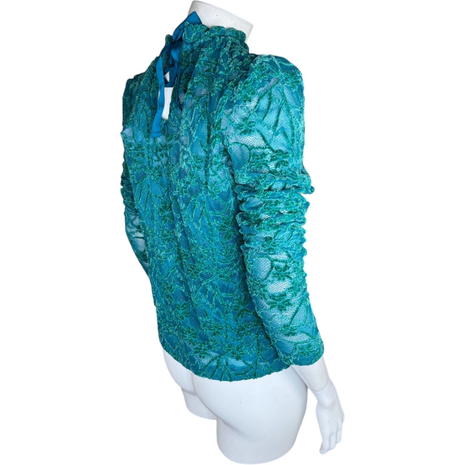 Other G Giuliana Teal Lace Cami Tank Top Adjustable Straps XS Size XS / US 0-2 / IT 36-38 - 6 Thumbnail