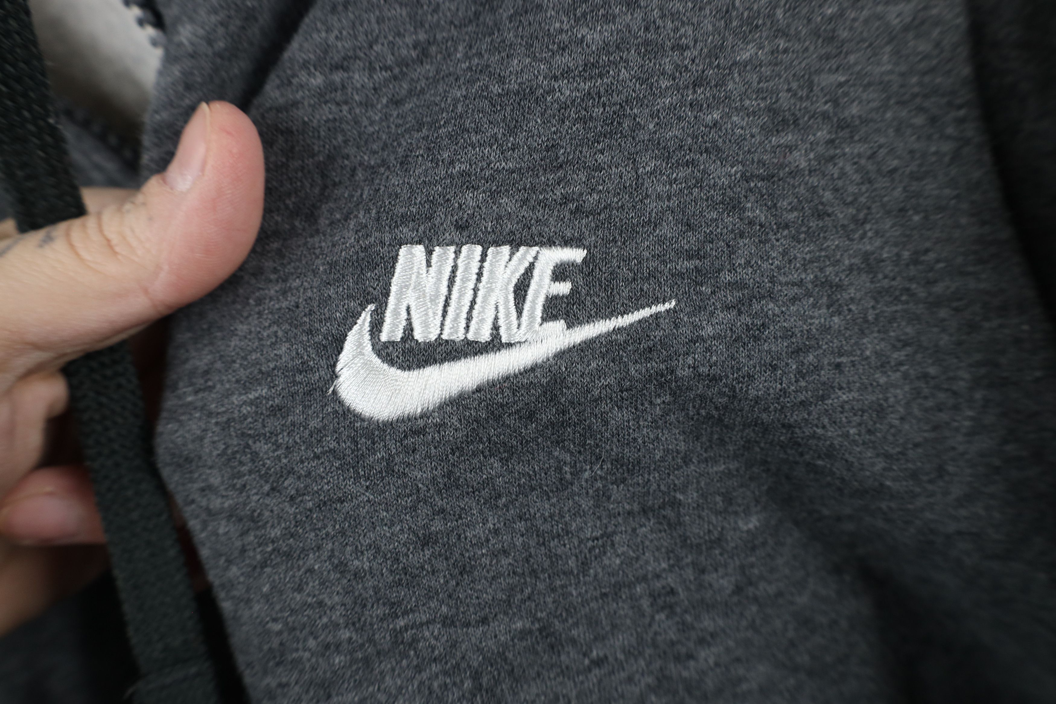 Nike × Vintage Vintage Nike Mini Swoosh Full Zip Hoodie Sweatshirt Gray Size US S / EU 44-46 / 1 - 4 Thumbnail