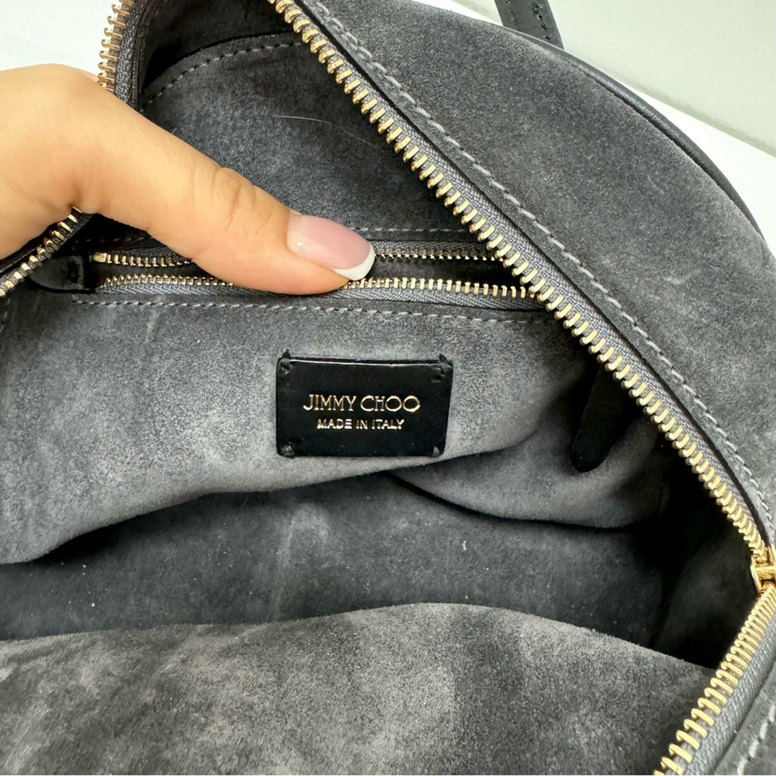 Jimmy Choo JIMMY CHOOSE Handbag, Grey Suede, Crossbody Size ONE SIZE - 9 Thumbnail