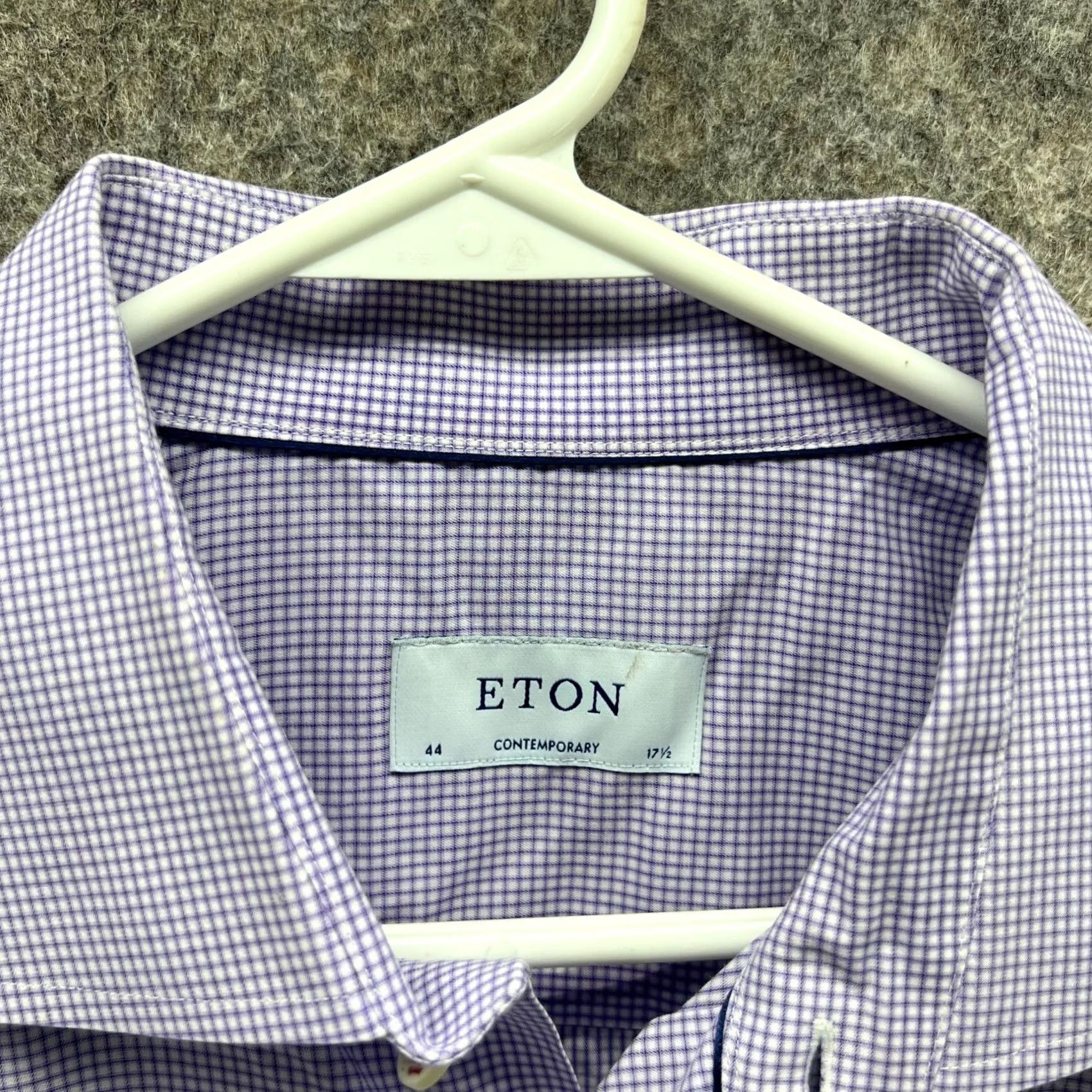 Eton VINTAGE Eton Shirt Men 17.5/44 Purple Check Button-Down Casual Preppy Classic Shirt Mens Size US XXL / EU 58 / 5 - 5 Thumbnail