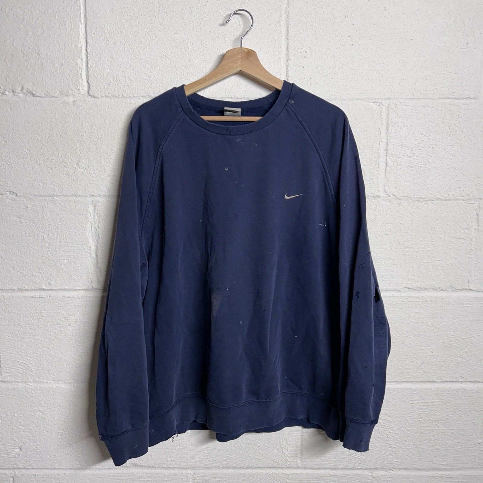 Nike Vintage Y2K Nike Distressed Pullover Sweatshirt Size XL Size US XL / EU 56 / 4 - 1 Thumbnail