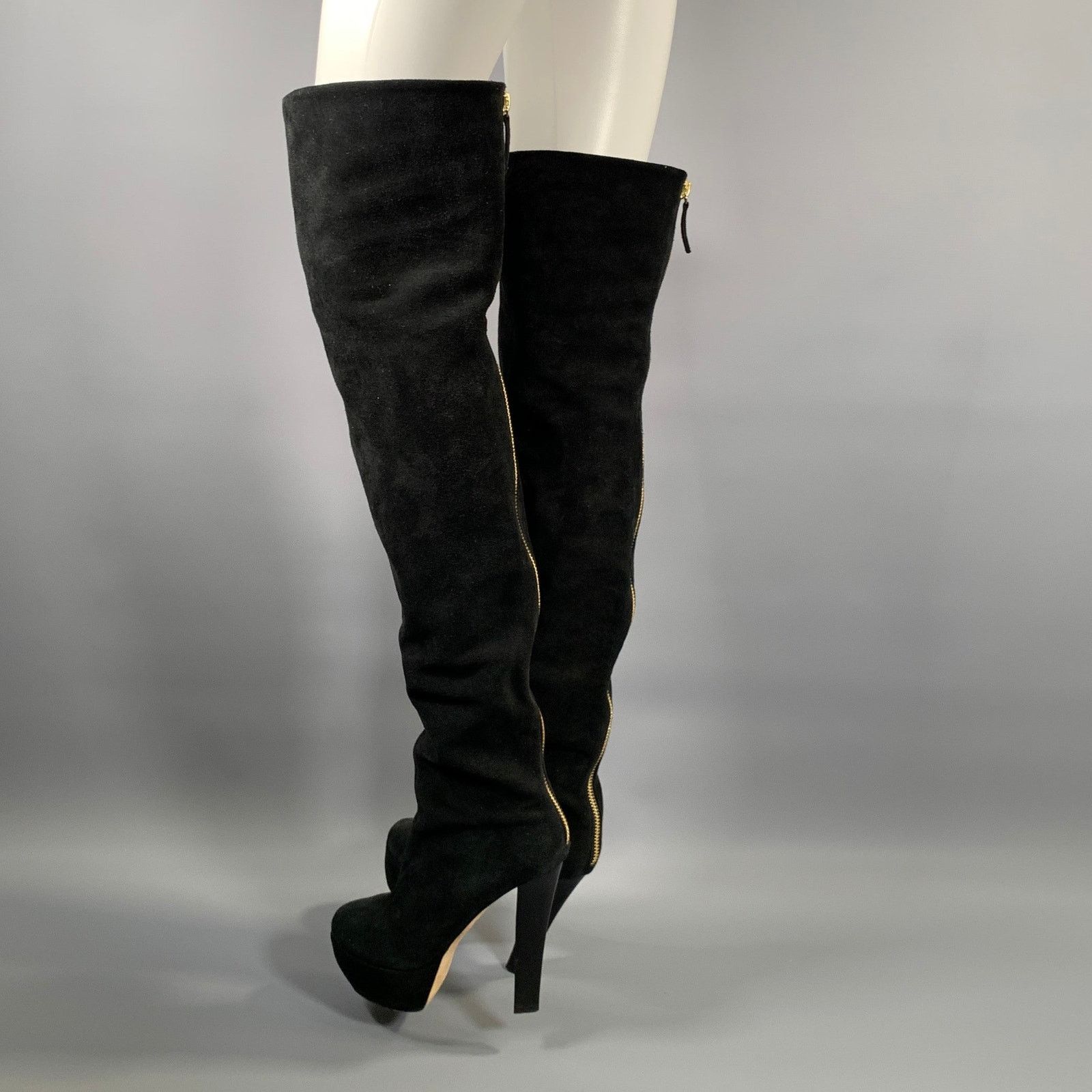 Giuseppe Zanotti GIUSEPPE ZANOTTI Size 6.5 Black Suede Boots Size US 6.5 / IT 36.5 - 4 Thumbnail