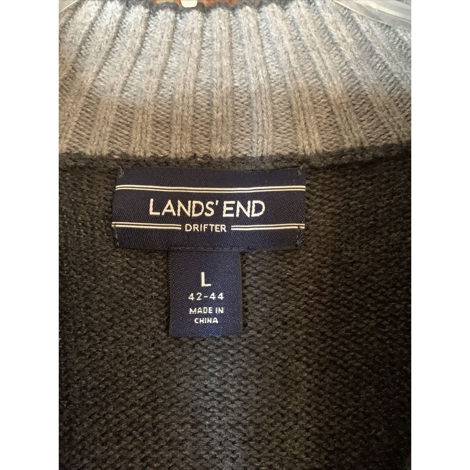 Lands' End Lands End Mens Drifter 1/4 Zip Pullover Gray Large Size US L / EU 52-54 / 3 - 5 Thumbnail