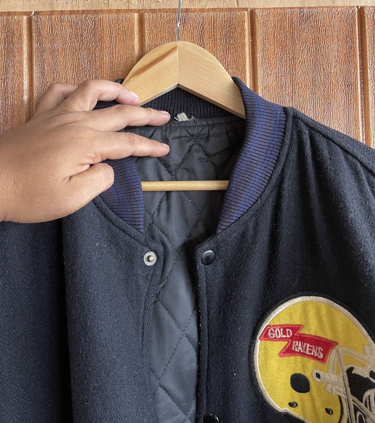 NFL Rare🔥Vtg 90s RAVENS KNUT Varsity Leather Jacket Size US XL / EU 56 / 4 - 17 Thumbnail