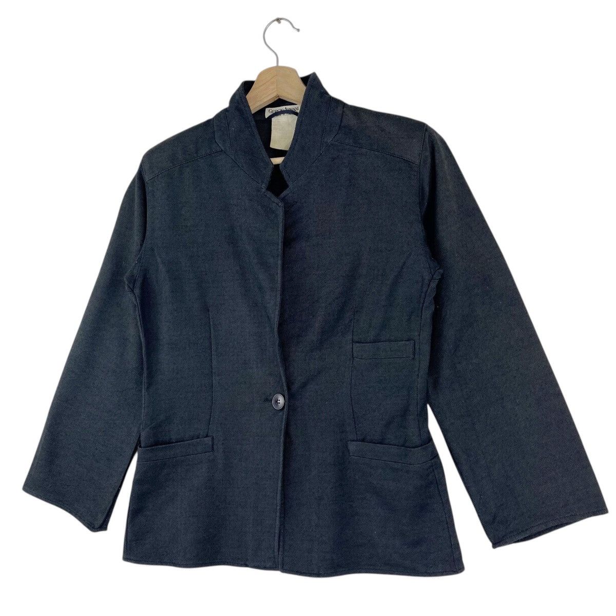 Giorgio Armani × Vintage Vintage Giorgio Armani Virgin Minimalist Jacket Size M / US 6-8 / IT 42-44 - 2 Thumbnail