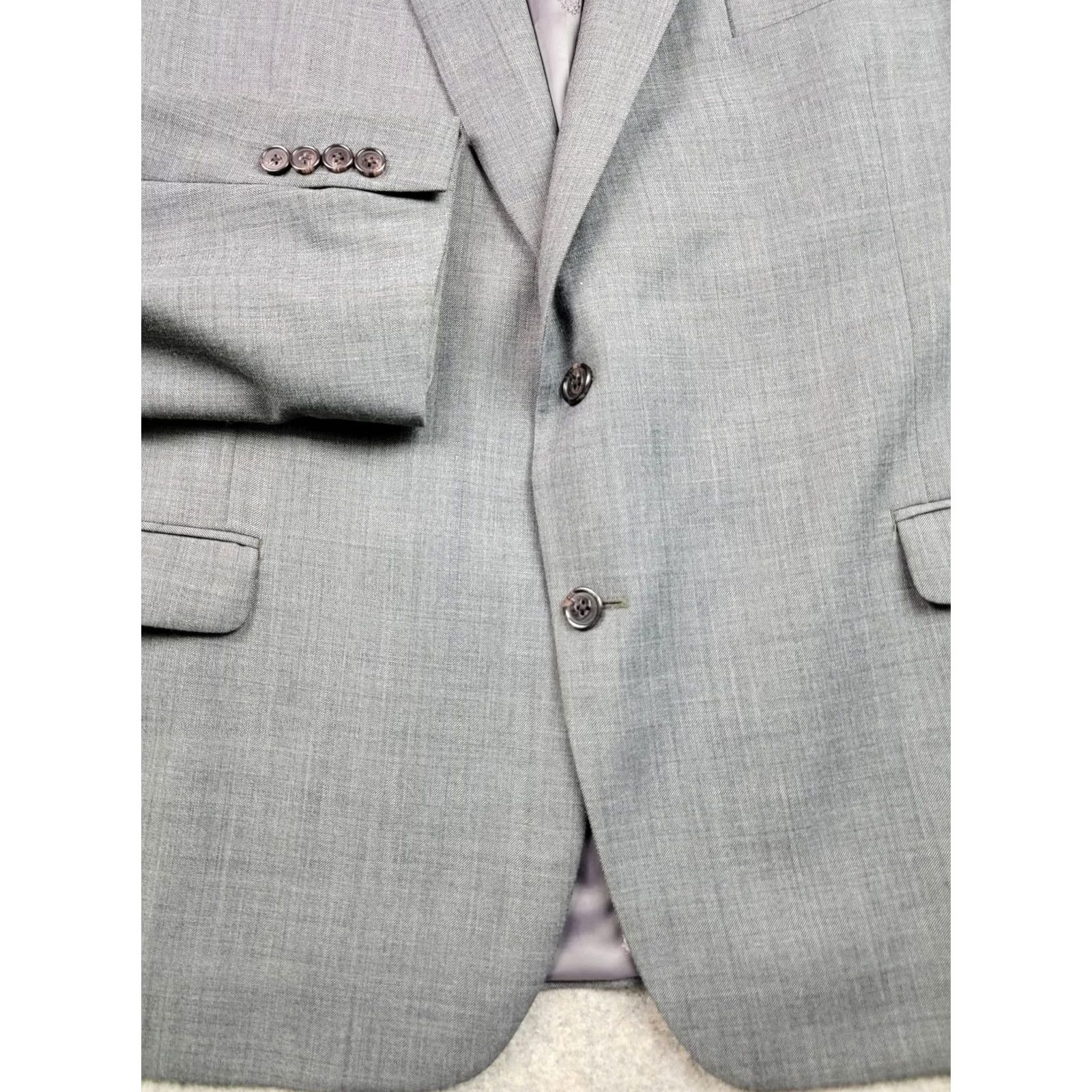 Ralph Lauren Lauren Ralph Lauren Blazer Mens 50R Gray Wool Blend Two Button Single Vent Size 50R - 3 Thumbnail