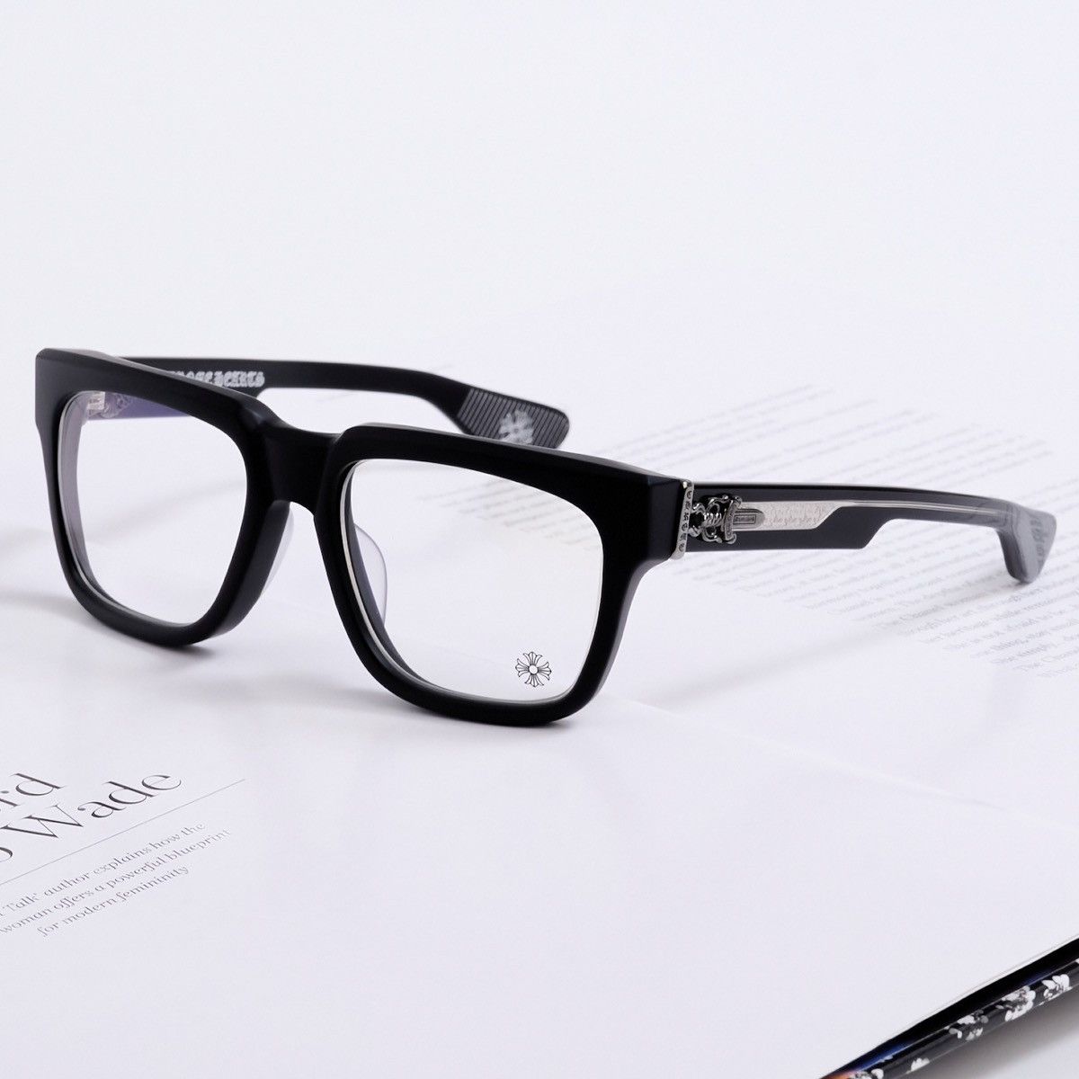 Chrome Hearts CHROME HEARTS BOX-OFFICER BLACK GLASSES Size ONE SIZE - 2 Thumbnail