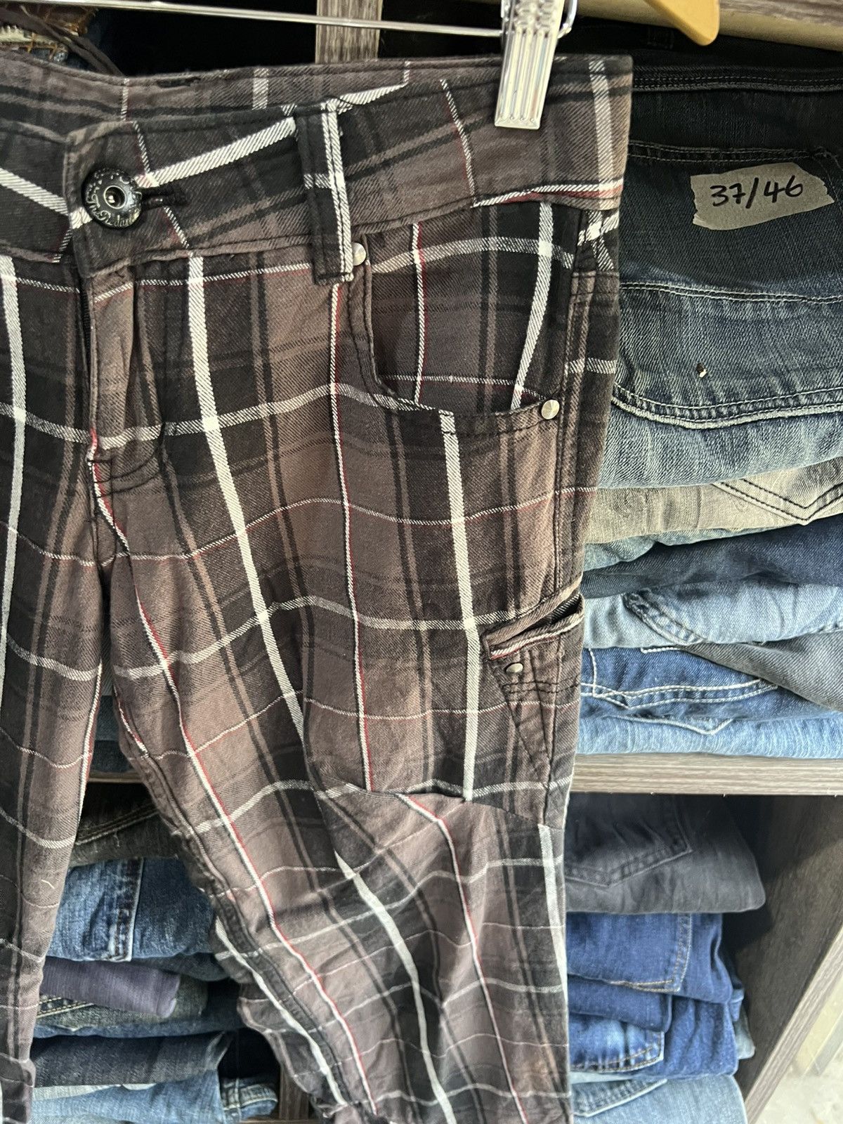 If Six Was Nine 🔥Redark Plaid Cargo Pant Size 29" - 6 Thumbnail