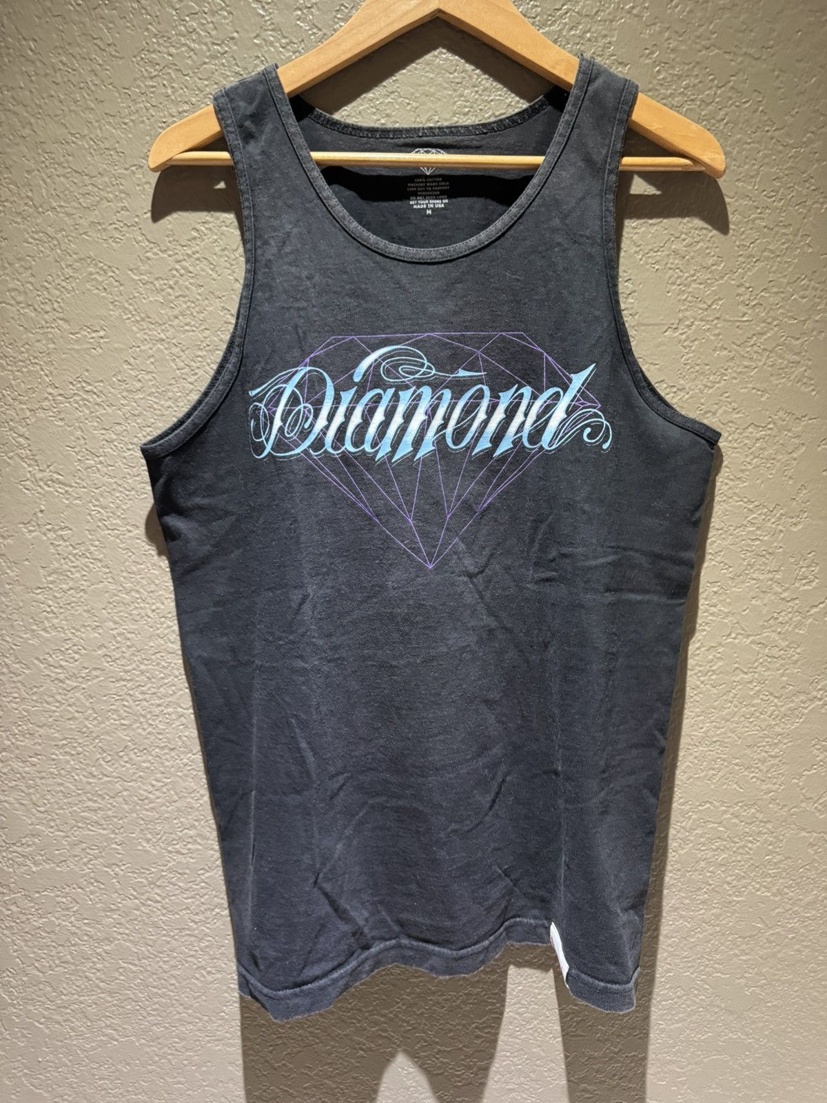 Diamond Supply Co. Diamond Supply Co Tank Top Cursive Black Blue Purple Logo Size US M / EU 48-50 / 2 - 1 Thumbnail