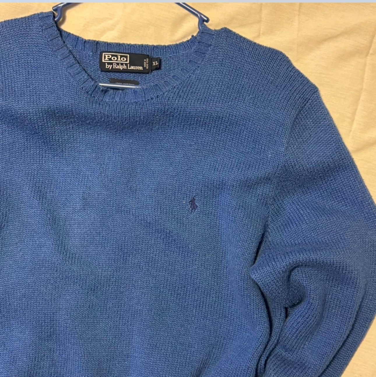 Polo Ralph Lauren × Vintage Blue Polo Old Money Sweater Size US L / EU 52-54 / 3 - 2 Thumbnail