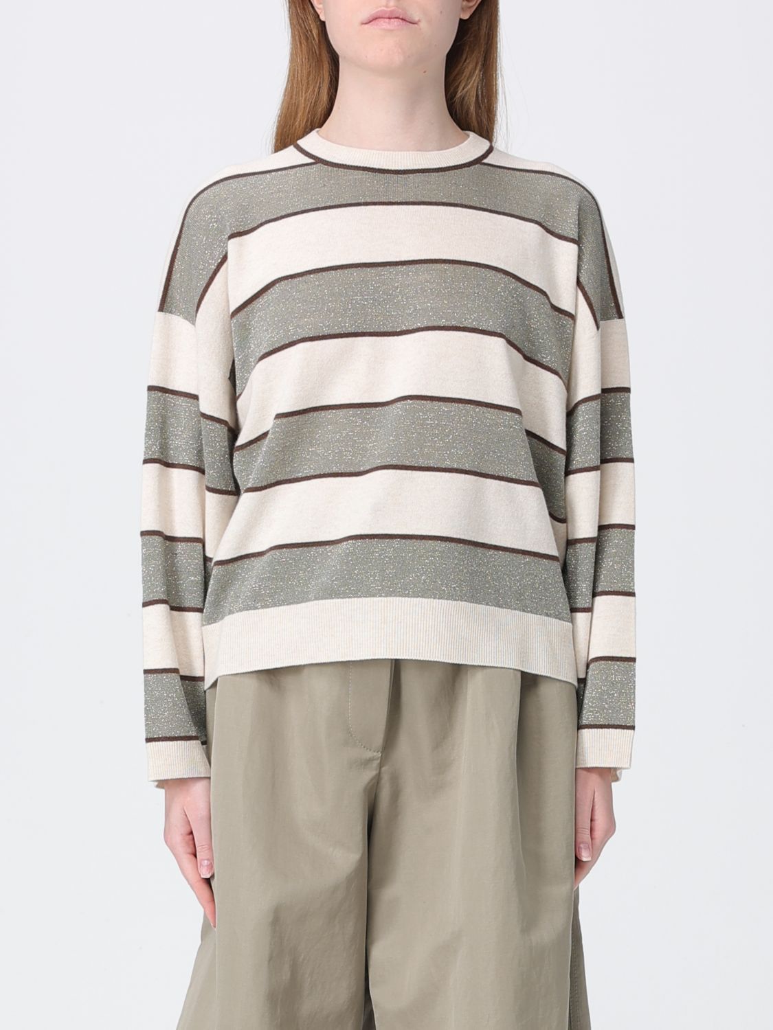 Brunello Cucinelli Brunello Cucinelli Sweater Woman Green Size XS / US 0-2 / IT 36-38 - 1 Thumbnail