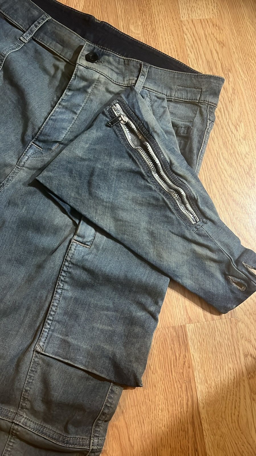 Rick Owens × Rick Owens Drkshdw BNWT Rick Owens SS19 Hustler Blue Memphis Denim Size US 32 / EU 48 - 5 Thumbnail