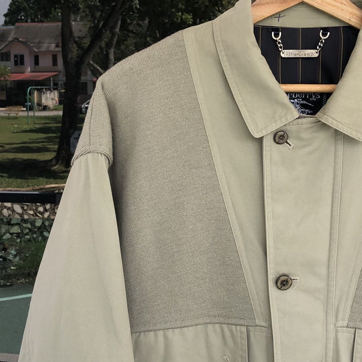 Burberry Vintage Burberrys Prorsum Wool Knitted Bomber Jacket Size US M / EU 48-50 / 2 - 3 Thumbnail