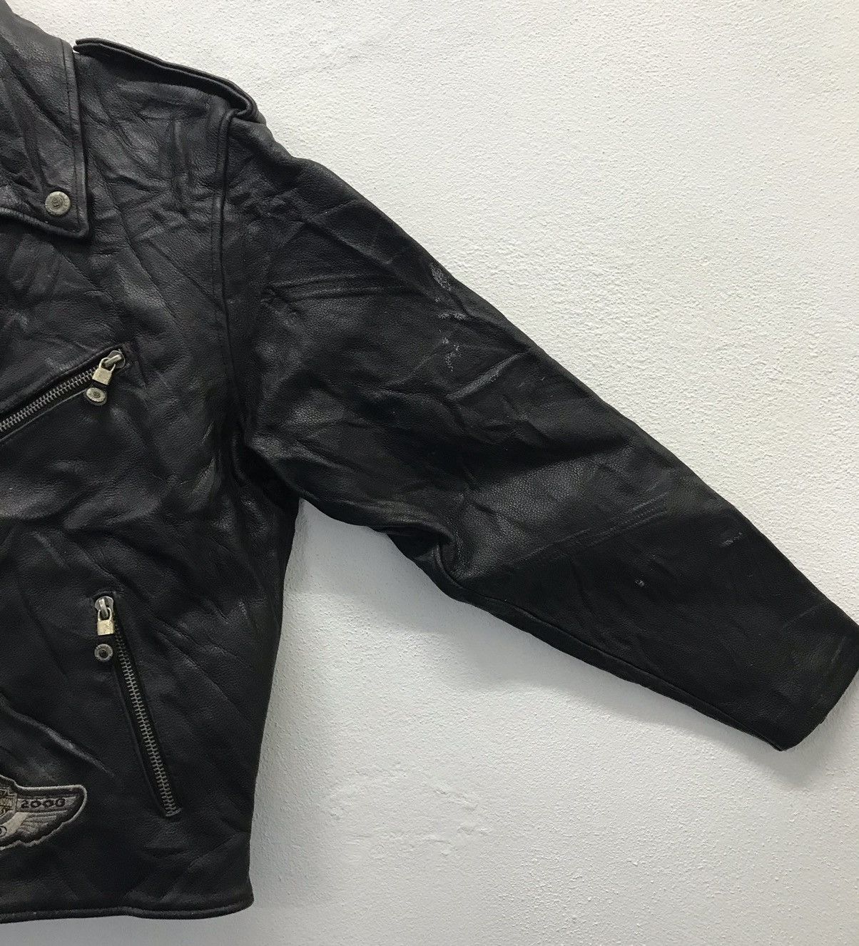 Harley Davidson × Vintage Vintage Harley Davidson Leather Jacket Size US L / EU 52-54 / 3 - 5 Thumbnail