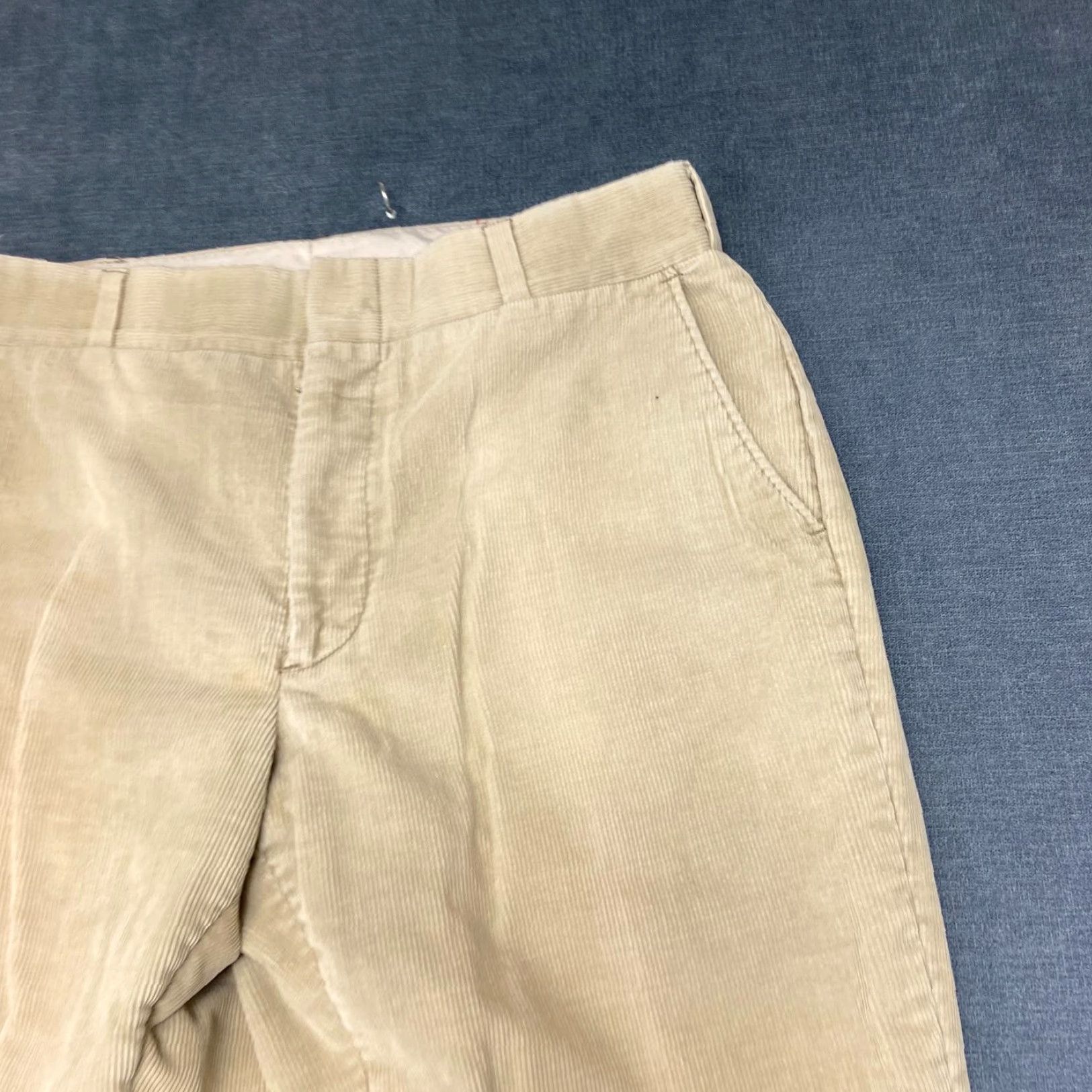 Pike Brothers VINTAGE Brothers California Corduroy Pants Mens 32x26 Beige Pockets Mid Rise Wide Leg Size US 32 / EU 48 - 4 Thumbnail