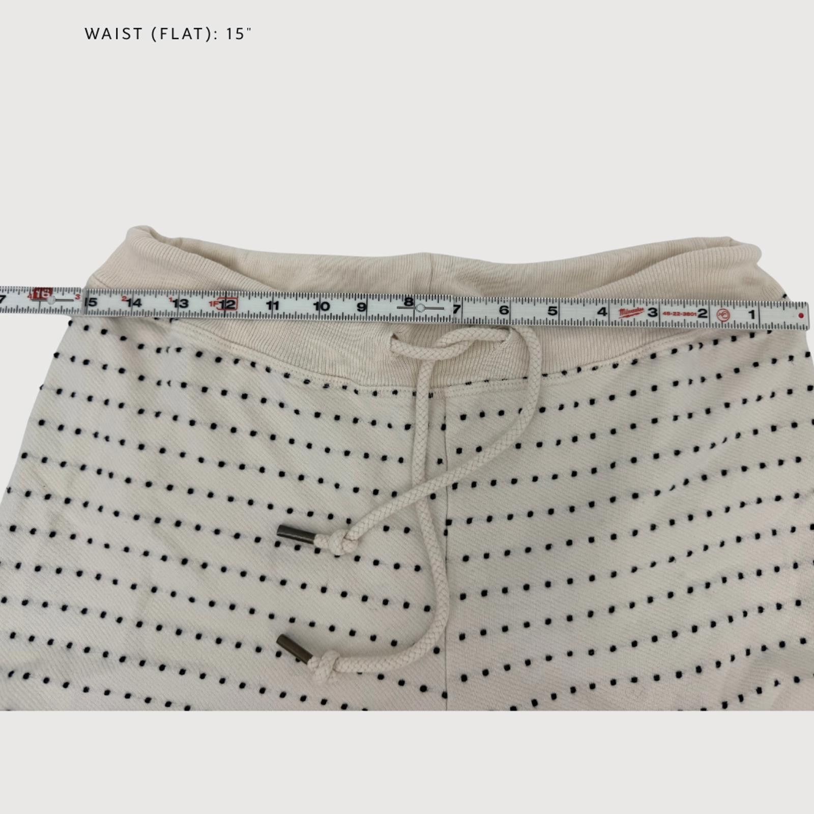 Unknown London The Great Swiss Dot Crop Sweatpants Cream Black Sz 1 Size 28" / US 6 / IT 42 - 6 Thumbnail