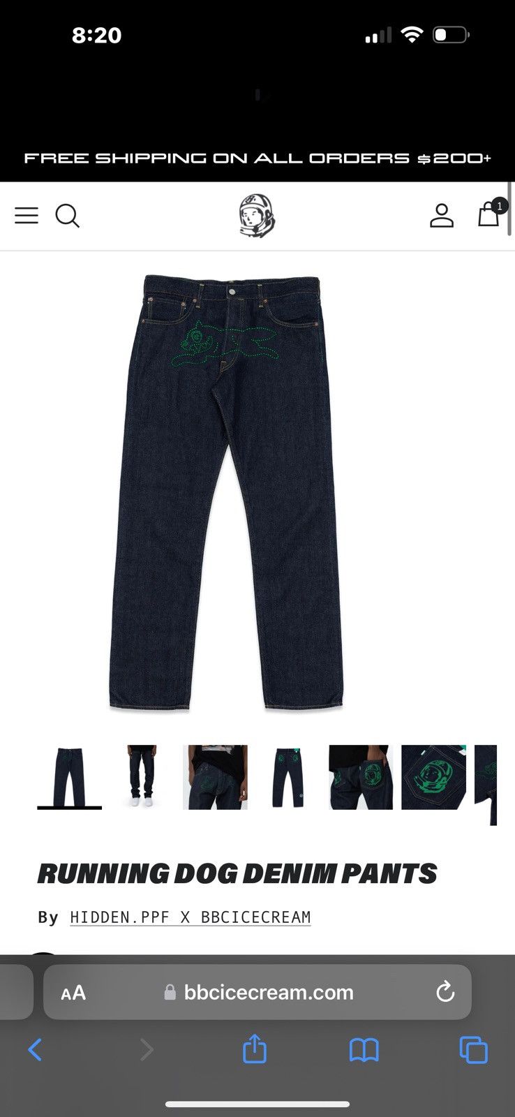 Billionaire Boys Club × HIDDEN HIDDEN x Ice Cream Running Dog Denim Size US 36 / EU 52 - 6 Thumbnail