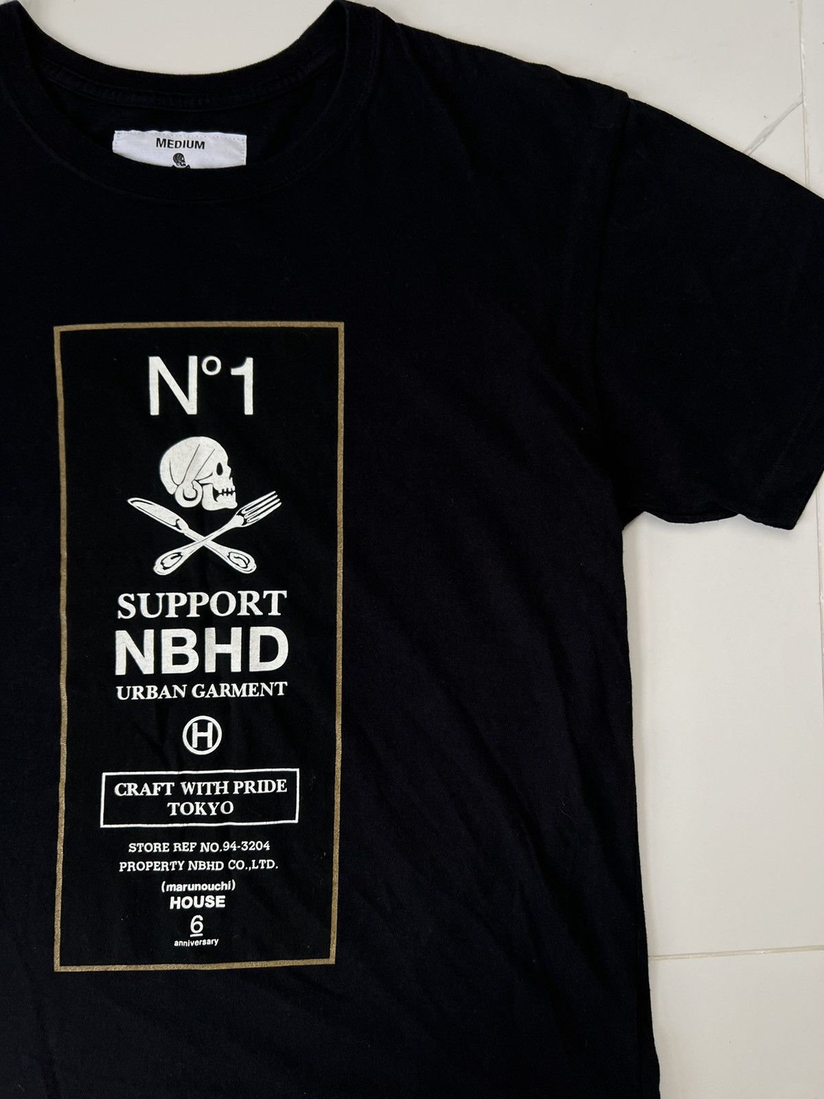 Neighborhood NEIGHBORHOOD RARE RETRO SKULL SUPPORT NBHD TEE Y2K Size US M / EU 48-50 / 2 - 2 Thumbnail