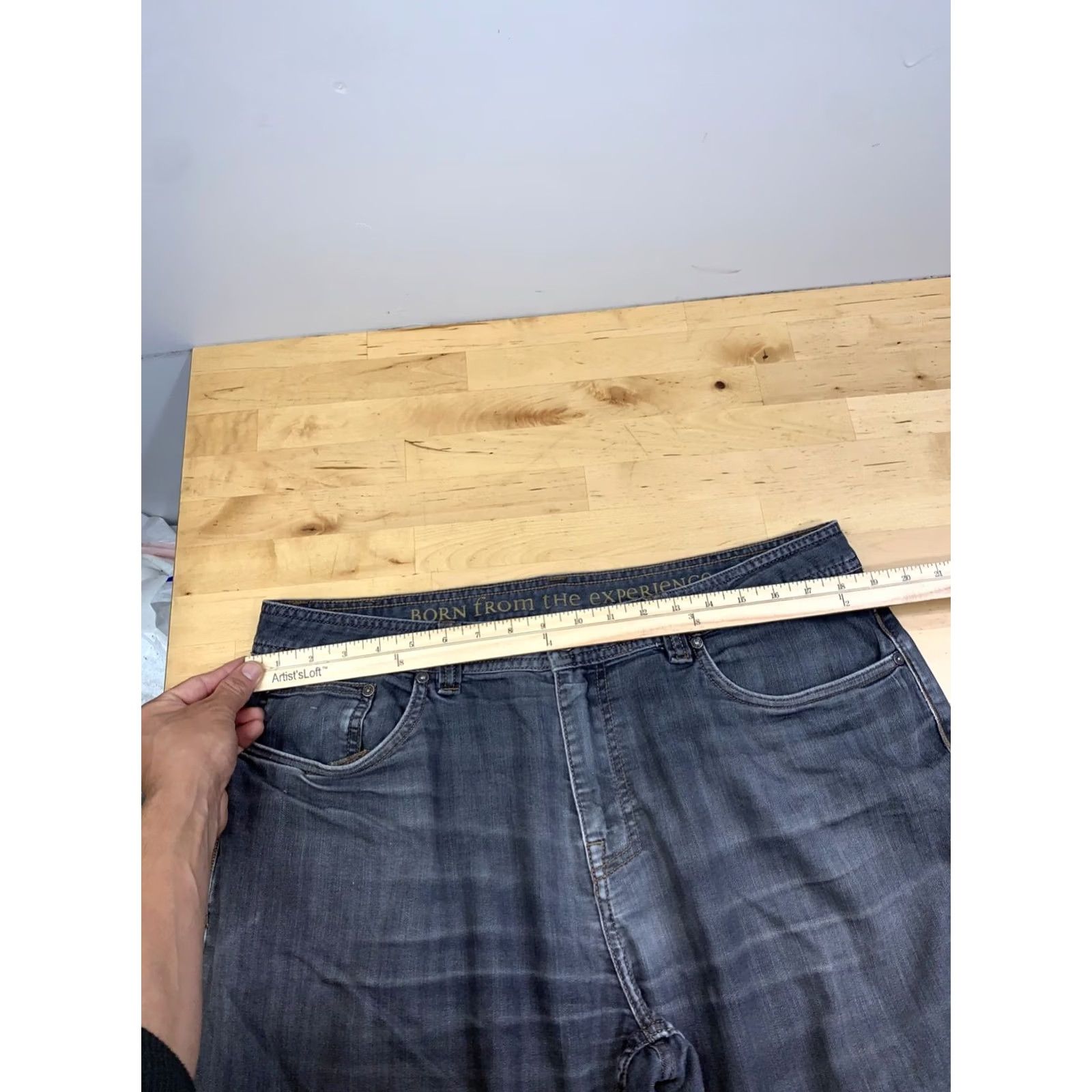 Prana prAna Slim Fit Jeans Men 38x30 Gray Denim 5-Pocket Logo Outdoor Hiking Casual Straight Vintage: No Mens Slim 38 Regular Gray Jeans Size US 38 / EU 54 - 7 Thumbnail