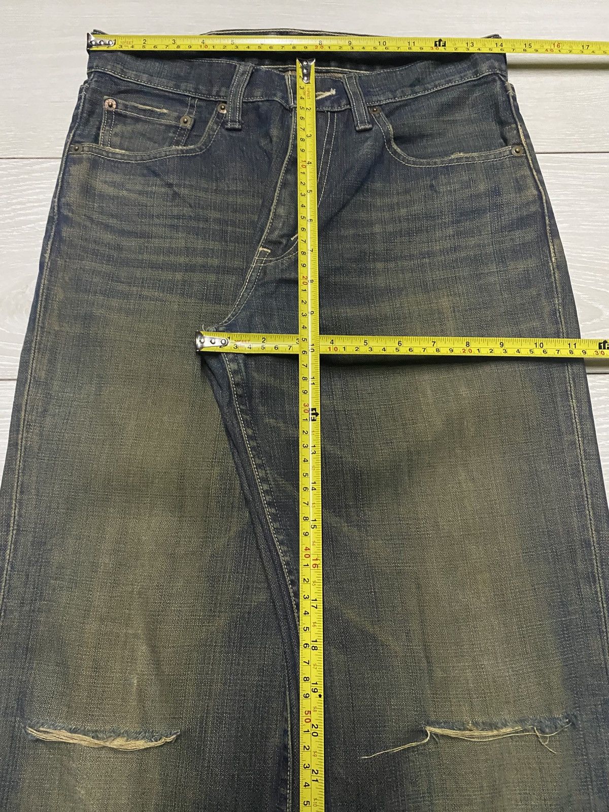 Levi's Vintage Levis 502 Mud Wash Distressed Jeans Size US 28 / EU 44 - 12 Thumbnail
