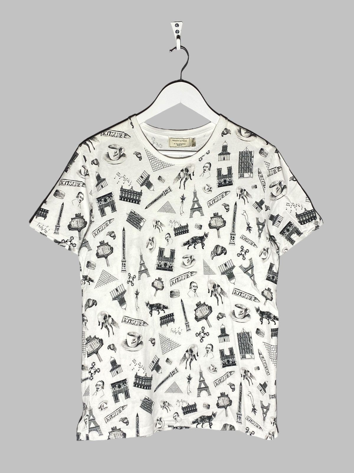 Maison Kitsune Maison Kitsune Overprint Short Sleeve T-shirt Size US M / EU 48-50 / 2 - 1 Thumbnail