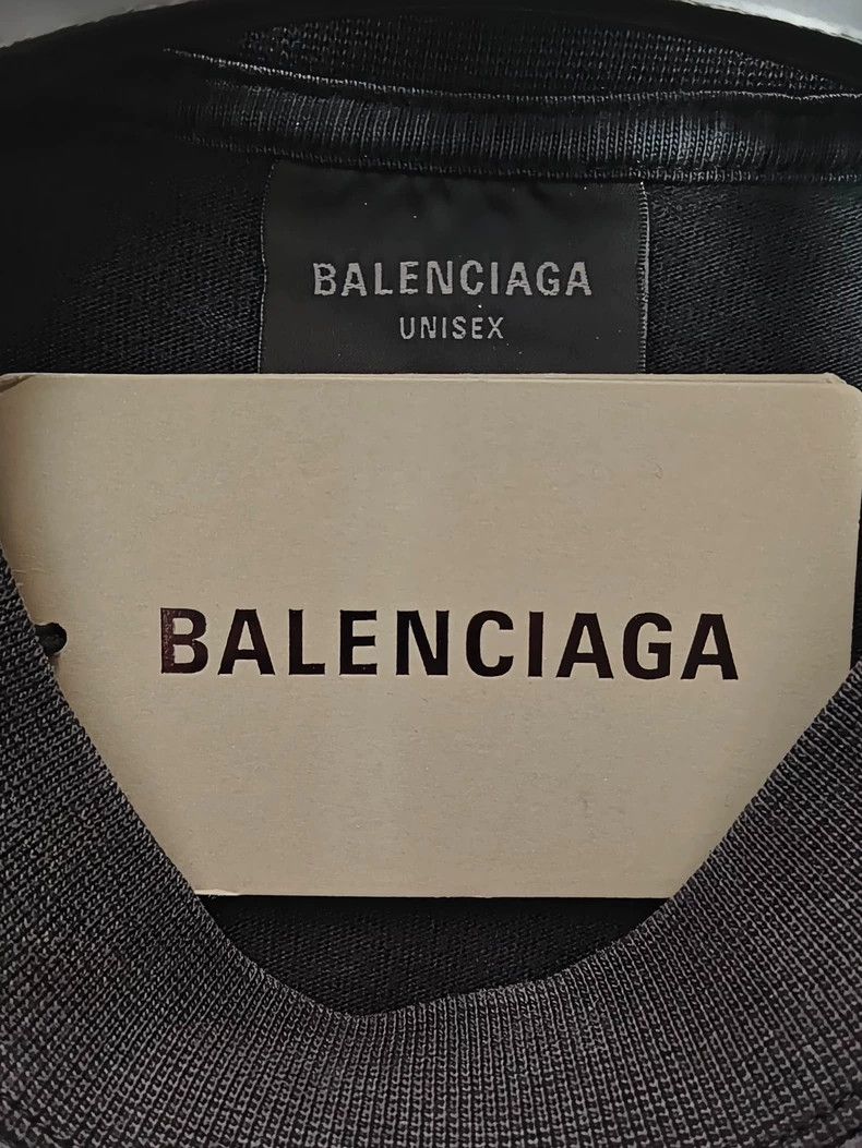 Balenciaga Balenciaga 24 FW tower wheat ear slogan made old short slee Size US M / EU 48-50 / 2 - 4 Thumbnail