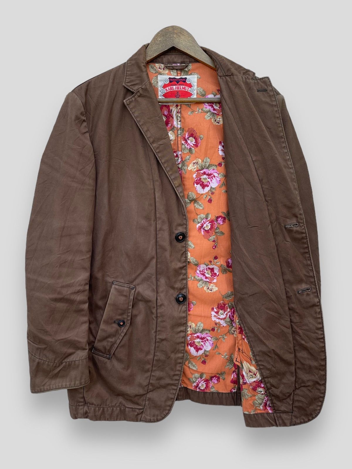 🔥Vintage Karl Helmut Flora Printed Button Jacket Size M