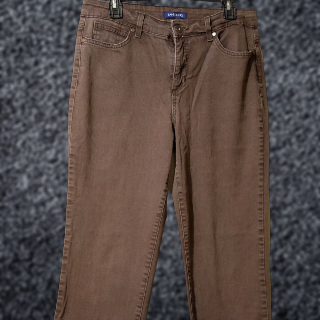 Vintage Bandolino Mandie Jeans Stretch Mid-Rise Brown Denim Women's 10 Straight #H98-10 Size 32" / US 10 / IT 46 - 1 Thumbnail