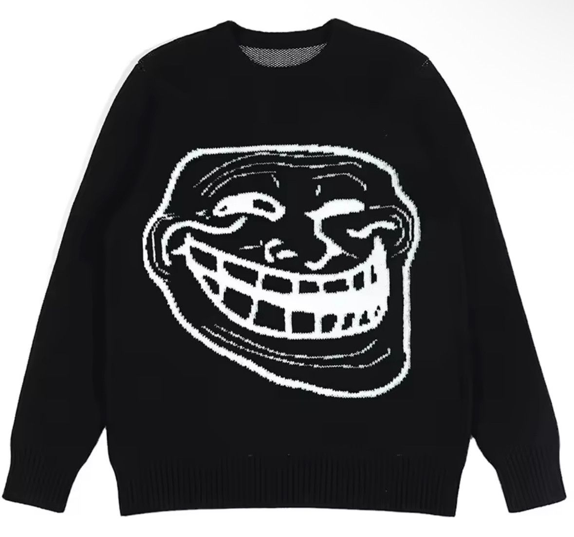 Other Streetwear Retro Paint Funny Facial Art Jacquard Knitwear Size US M / EU 48-50 / 2 - 3 Thumbnail