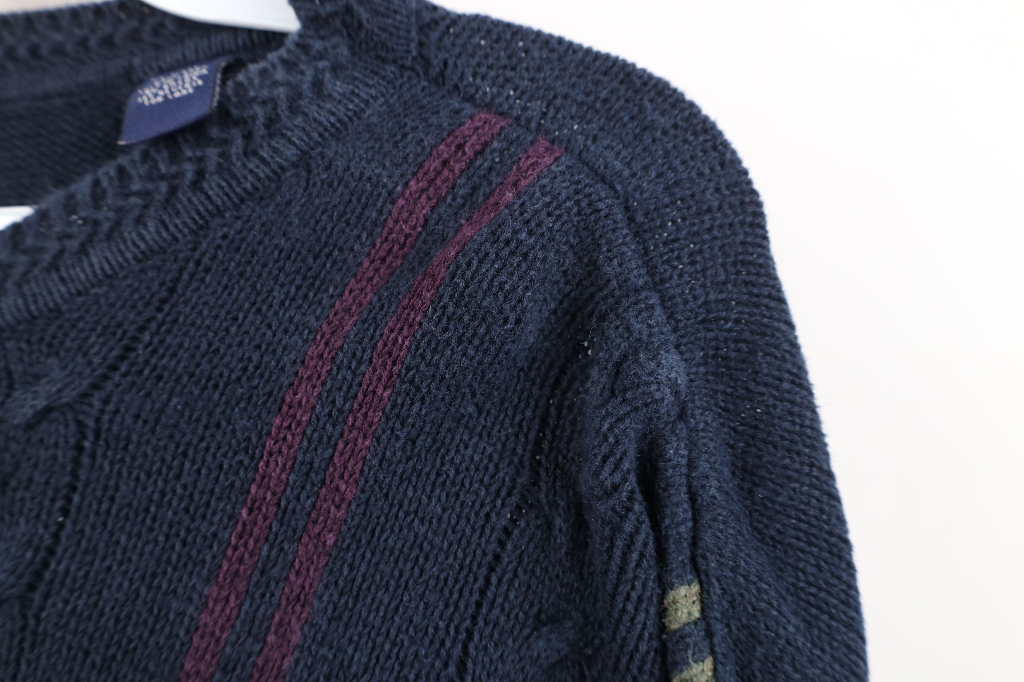 Vintage Vintage 90s Streetwear Chunky Ribbed Cable Knit Sweater Size US XL / EU 56 / 4 - 5 Thumbnail