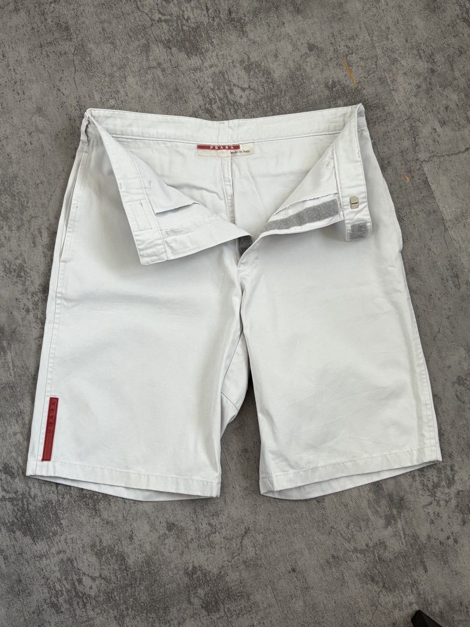 Prada Prada Linea Rossa Red Tab Cotton Shorts Size US 30 / EU 46 - 1 Thumbnail