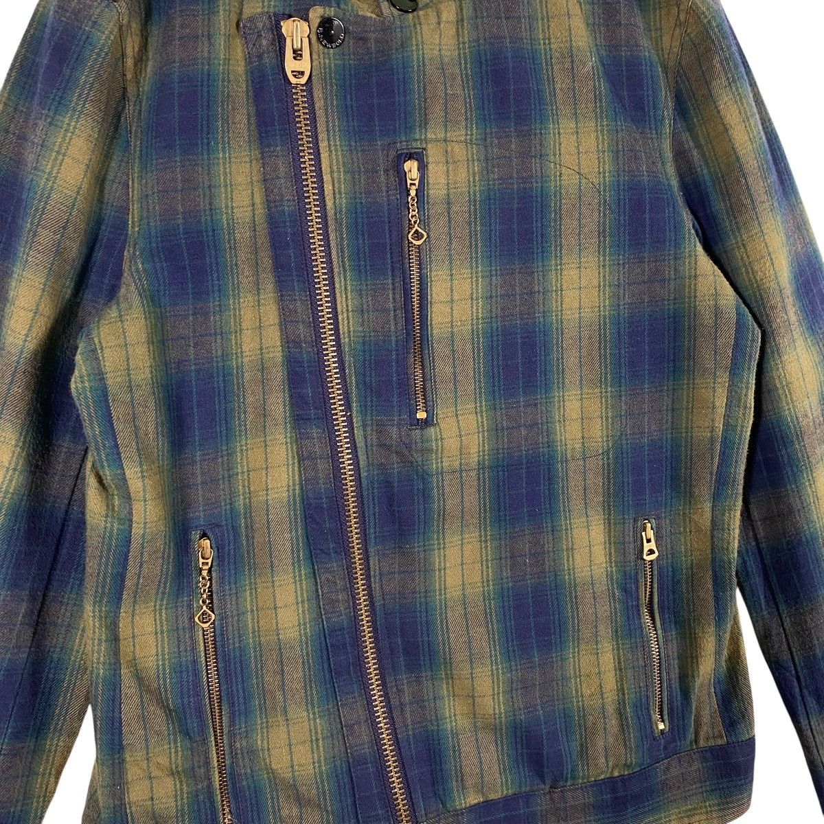 Japanese Brand × Paul Smith × R.Newbold Vintage R.Newbold Plaid Zipper Biker Jacket M Size Size US M / EU 48-50 / 2 - 5 Thumbnail