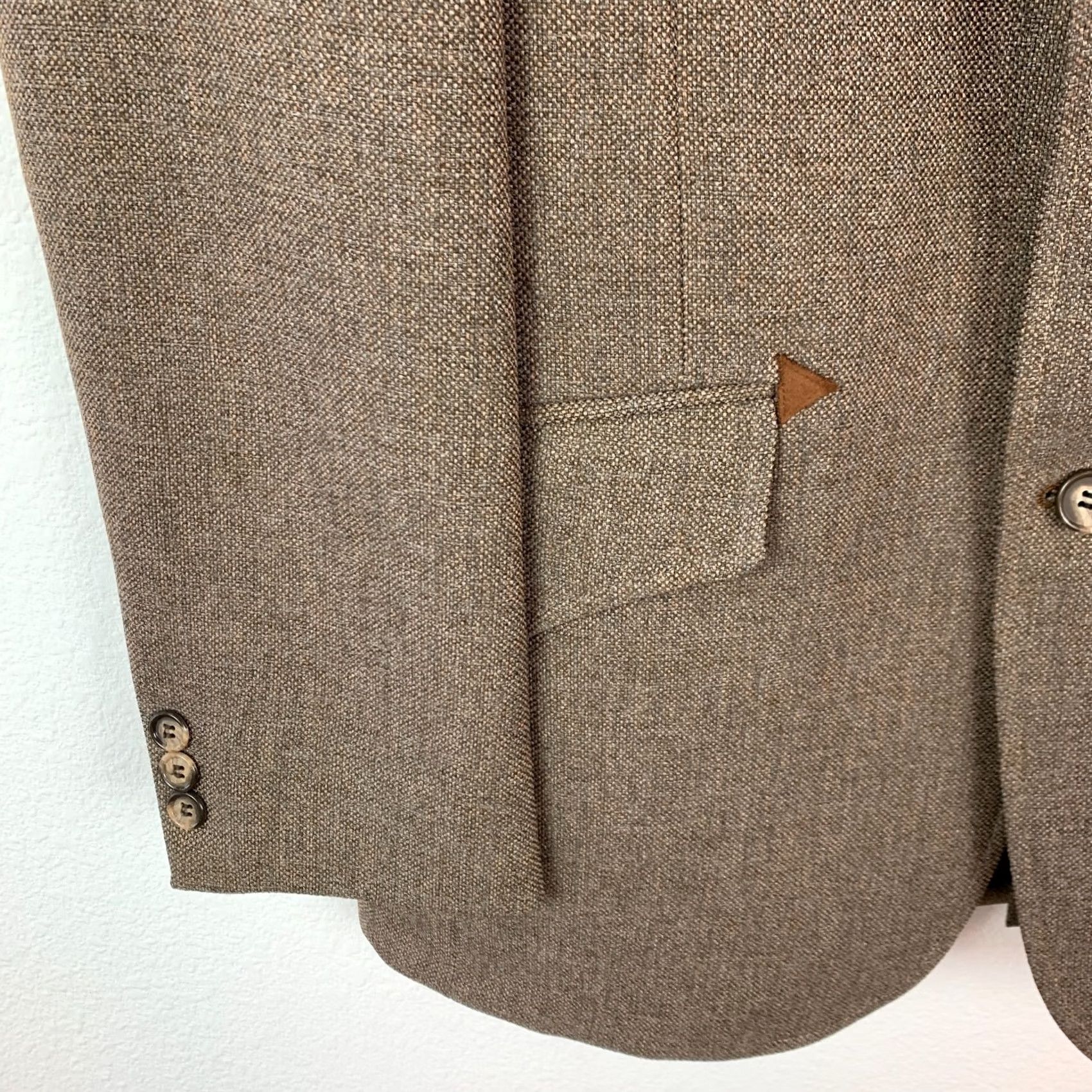 Vintage Vintage American Craftsman Brown 3 Piece Suit Jacket Vest Pants Hanger Rockabilly Mens 1980s Size 40R - 3 Thumbnail