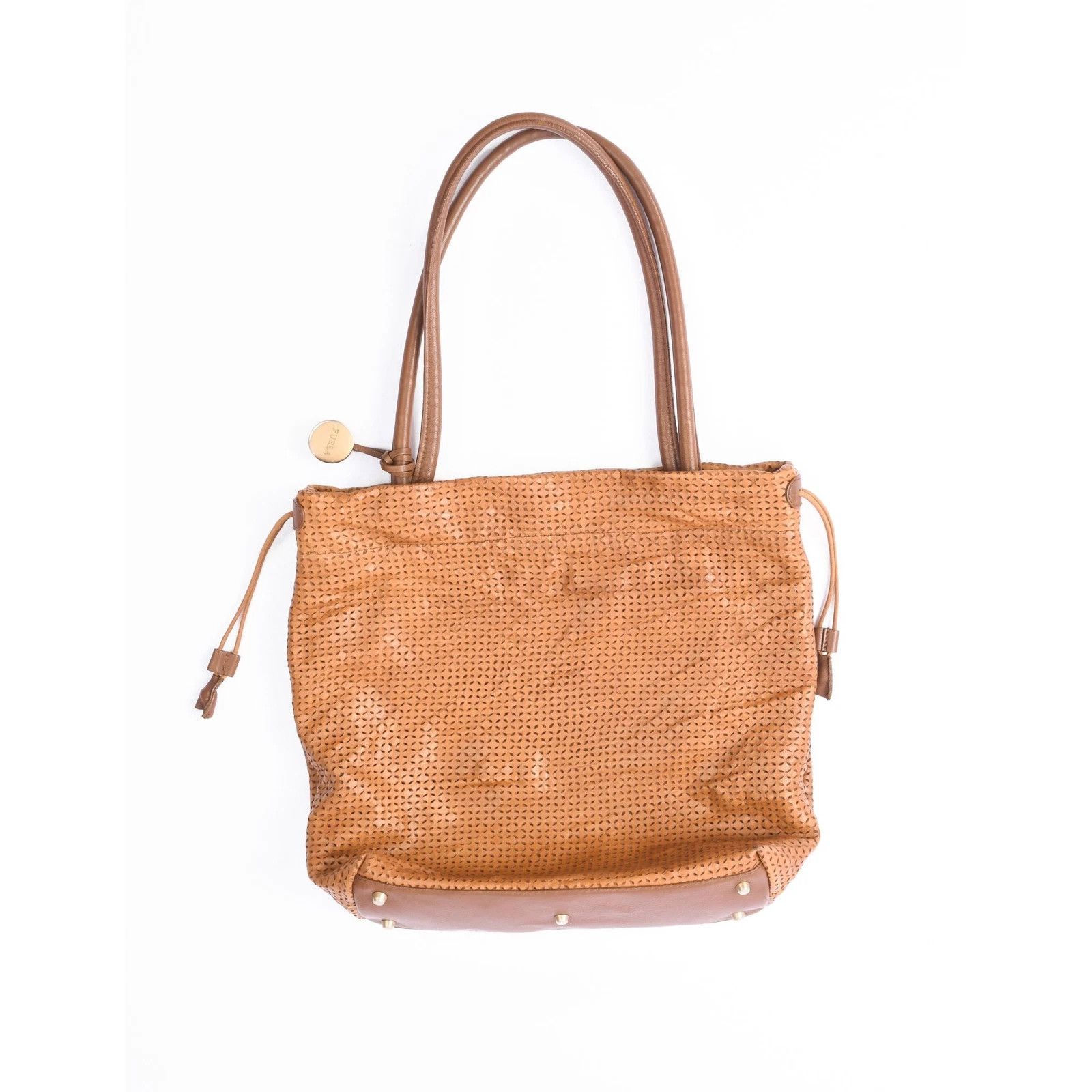 Furla Women's Furla Tan Perforated Leather Tote Bag Size ONE SIZE - 2 Thumbnail